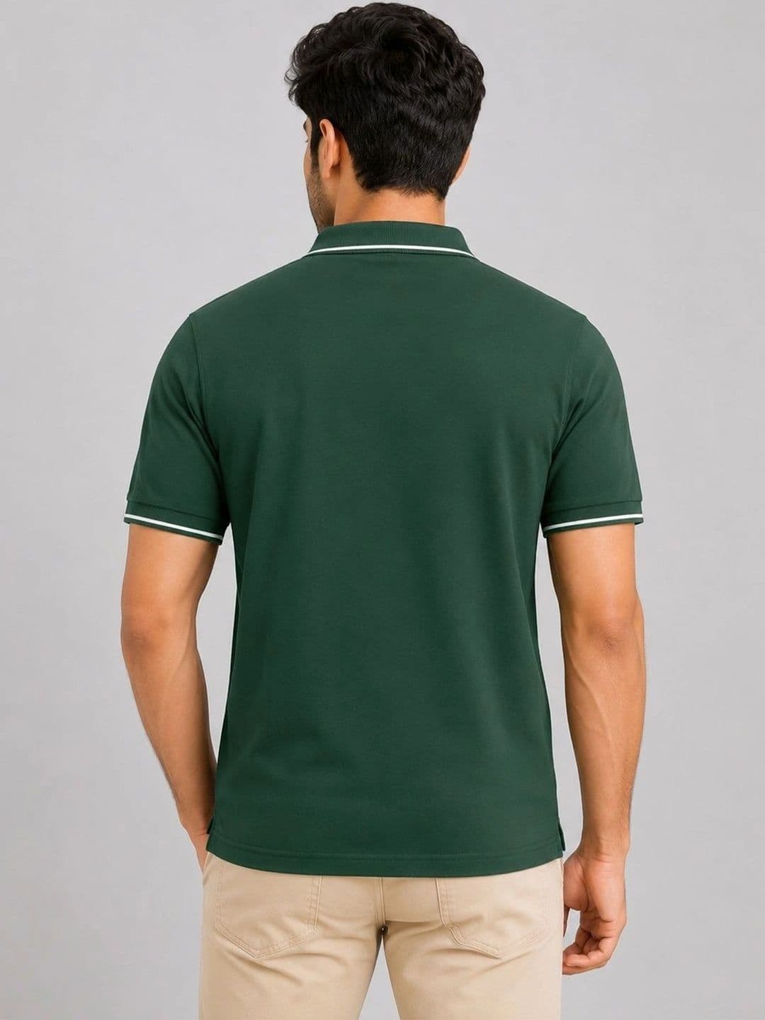 Warrior World Men Typography Polo Collar Pure Cotton T-shirt thumbnail 4