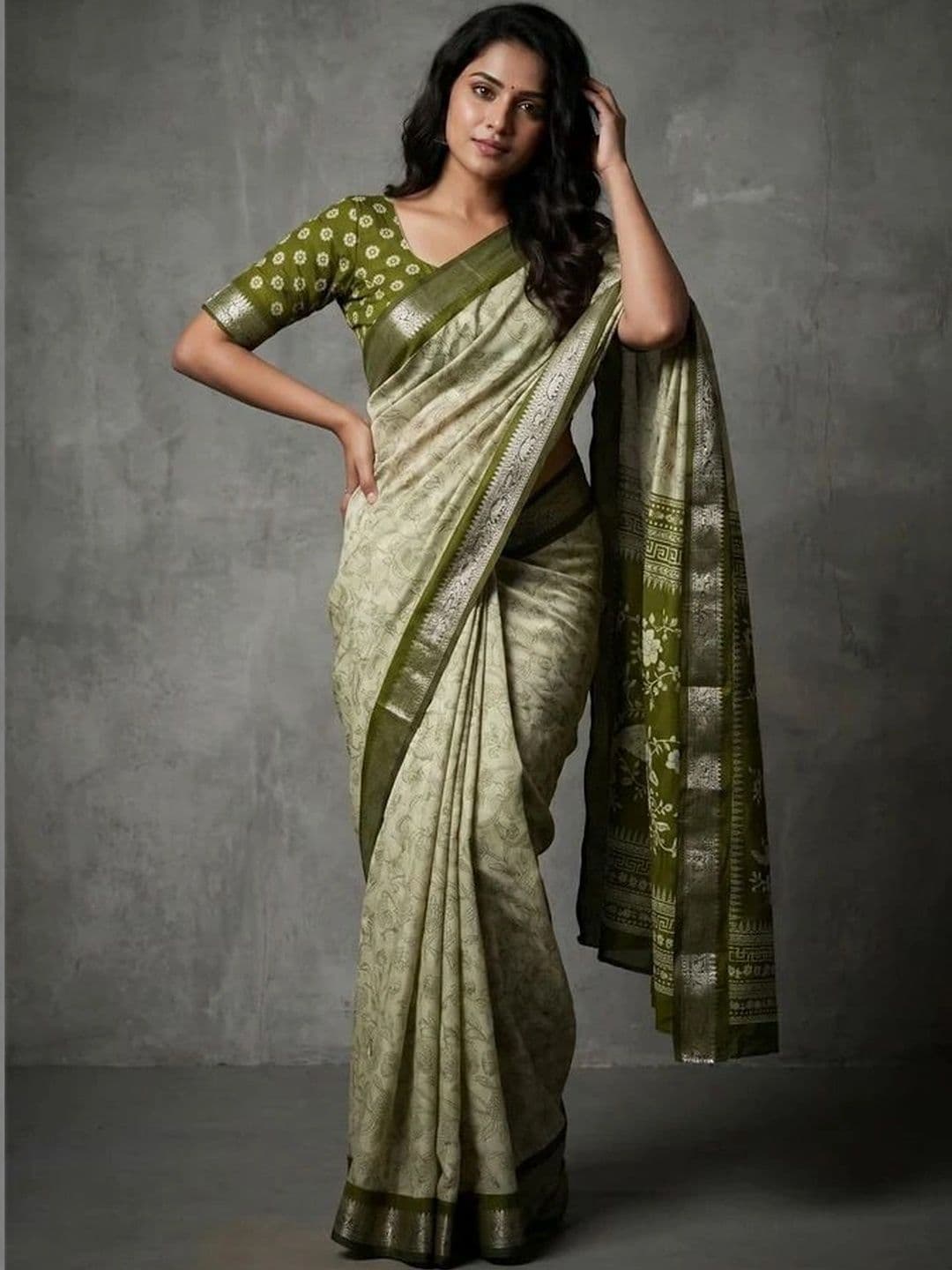 NARIVESH TRENDS Paisley Saree - view 1