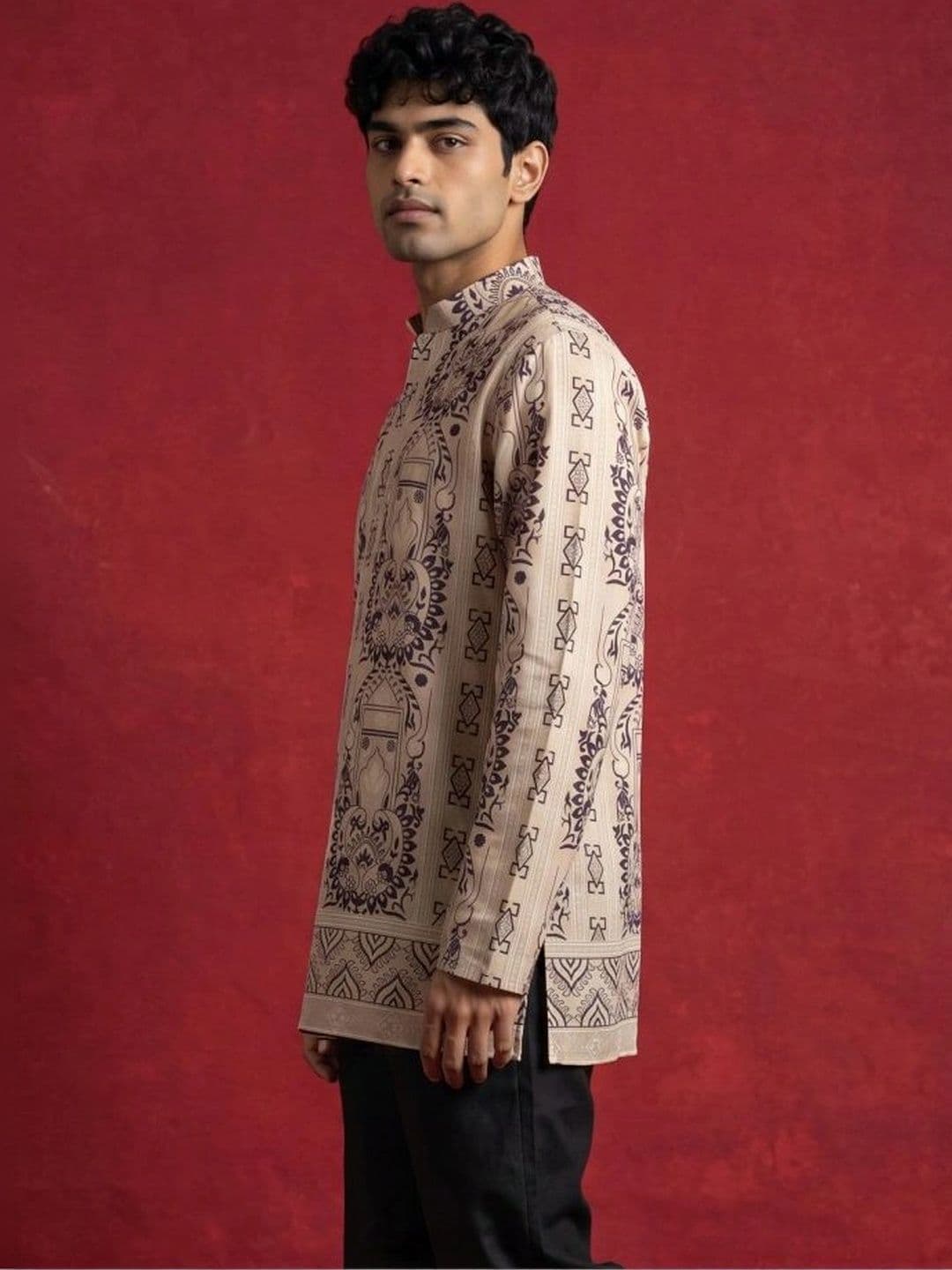 Jompers Men Ethnic Motifs Printed Kurta thumbnail 4