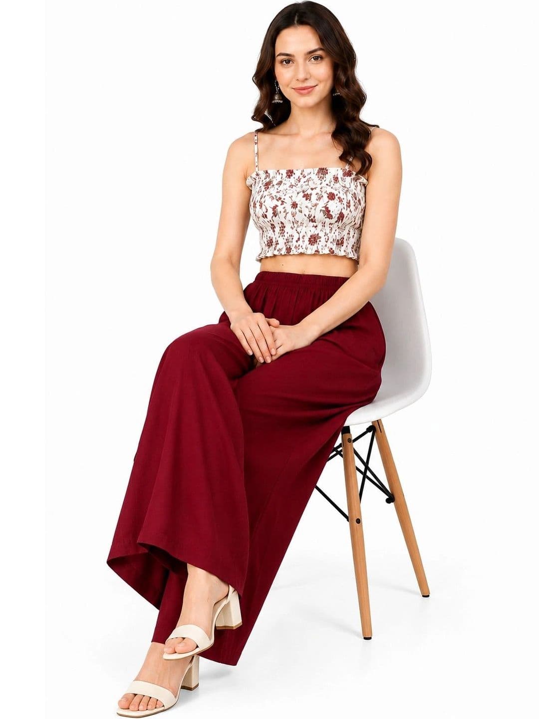 Threadbloom Women Knitted Palazzos - view 1