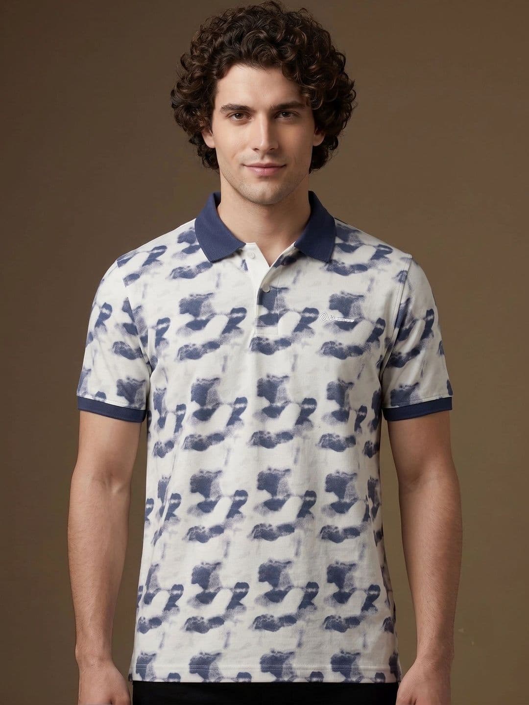 Roadster Men Printed Polo Collar T-shirt thumbnail 6