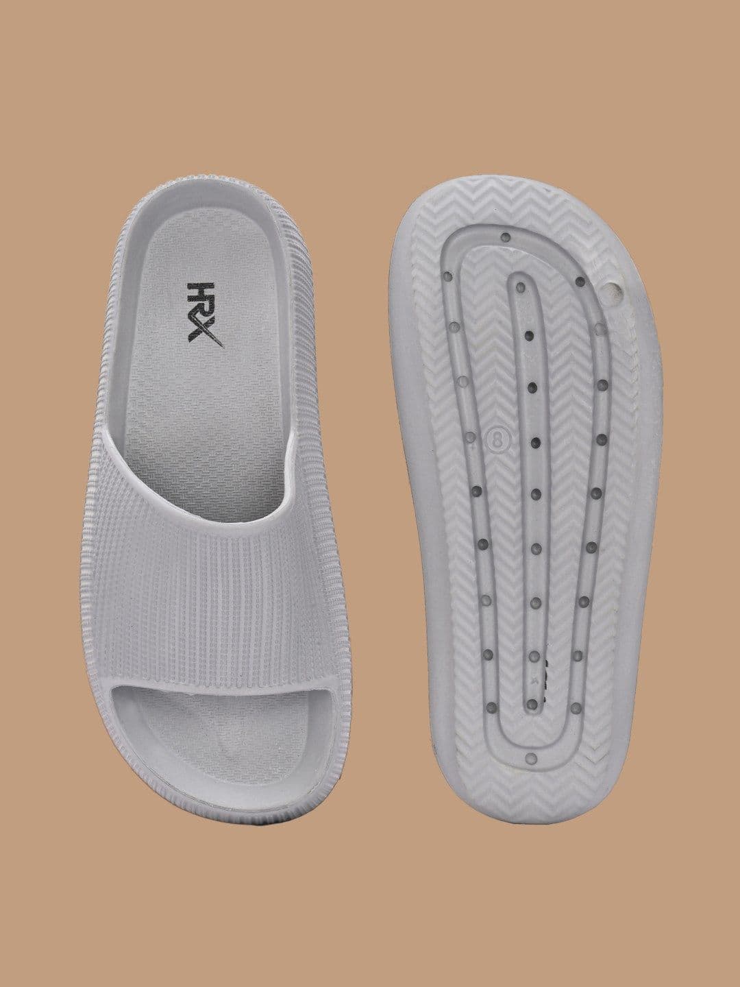 HRX by Hrithik Roshan Men Rubber solid Sliders thumbnail 4