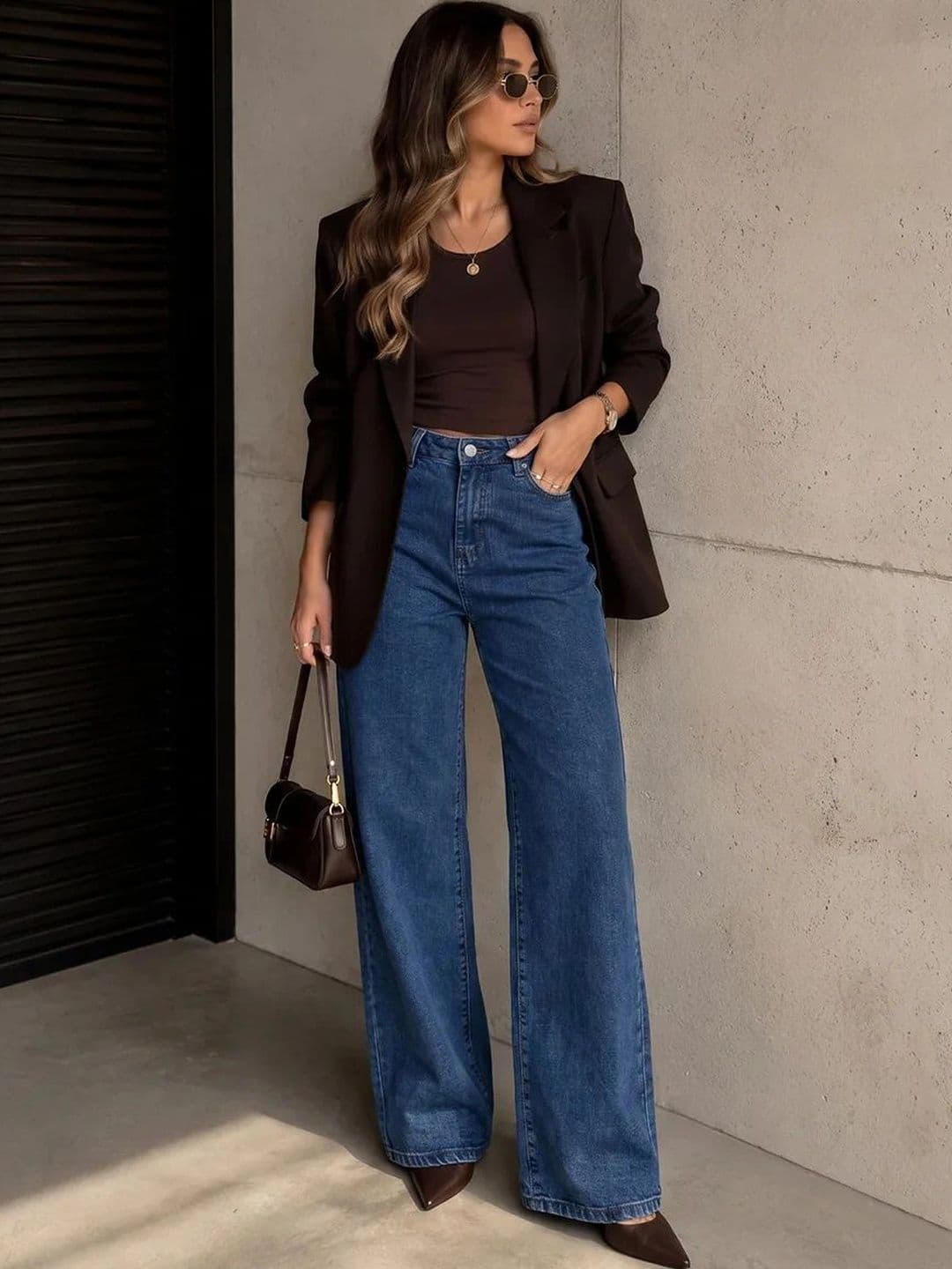AAV2 Women Wide Leg High-Rise Light Fade Stretchable Jeans - view 1