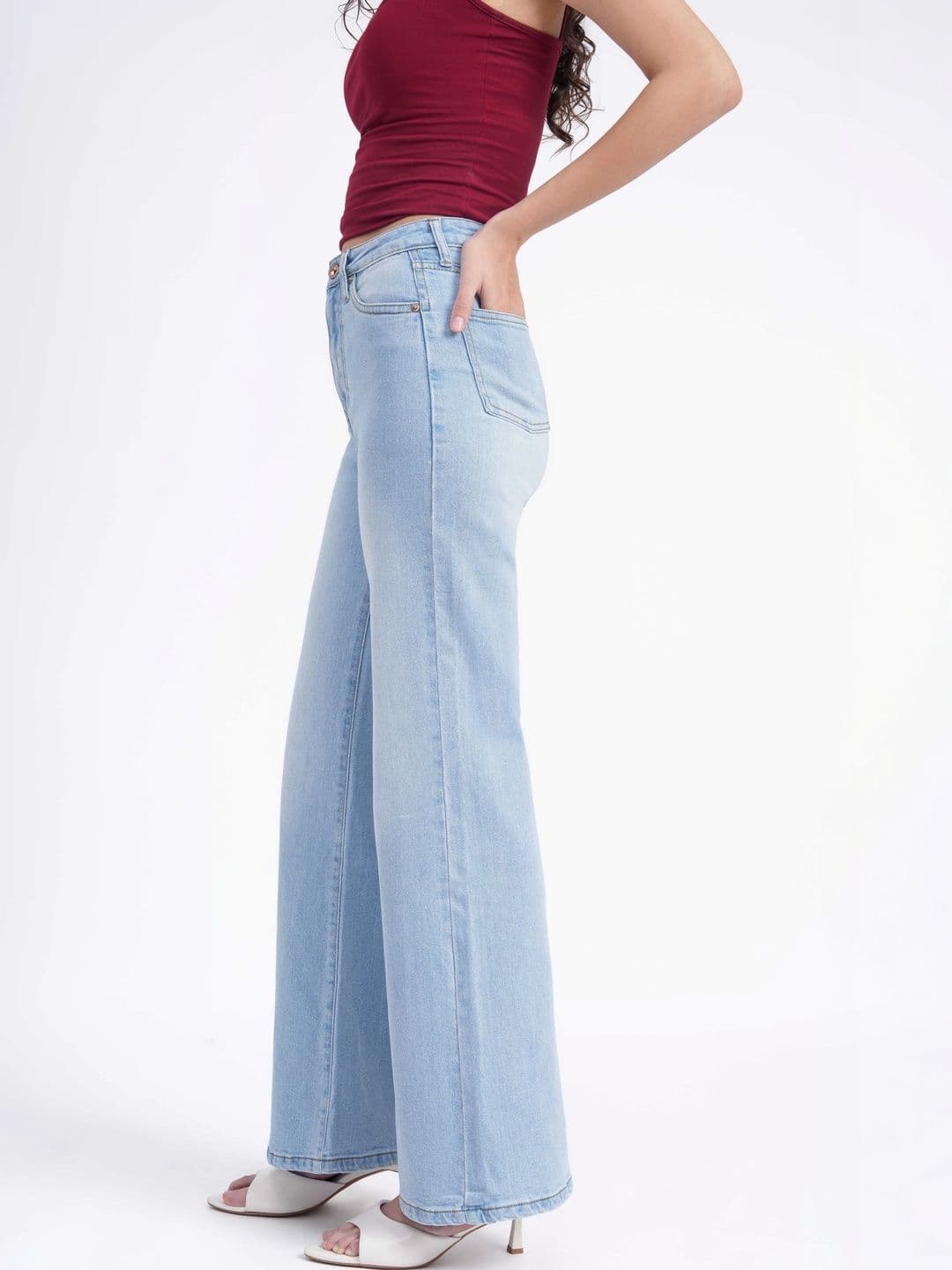Defrost Jeans Women Wide Leg High-Rise Stretchable Jeans thumbnail 5