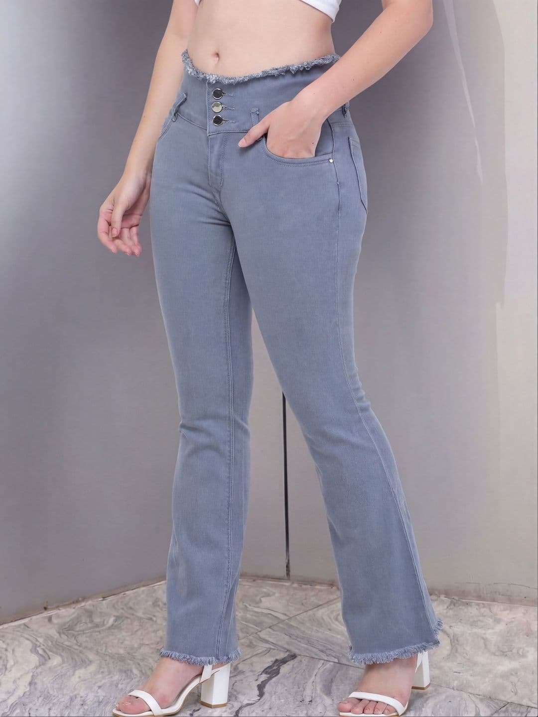The Roadster Lifestyle Co High-Rise Bootcut Jeans thumbnail 5