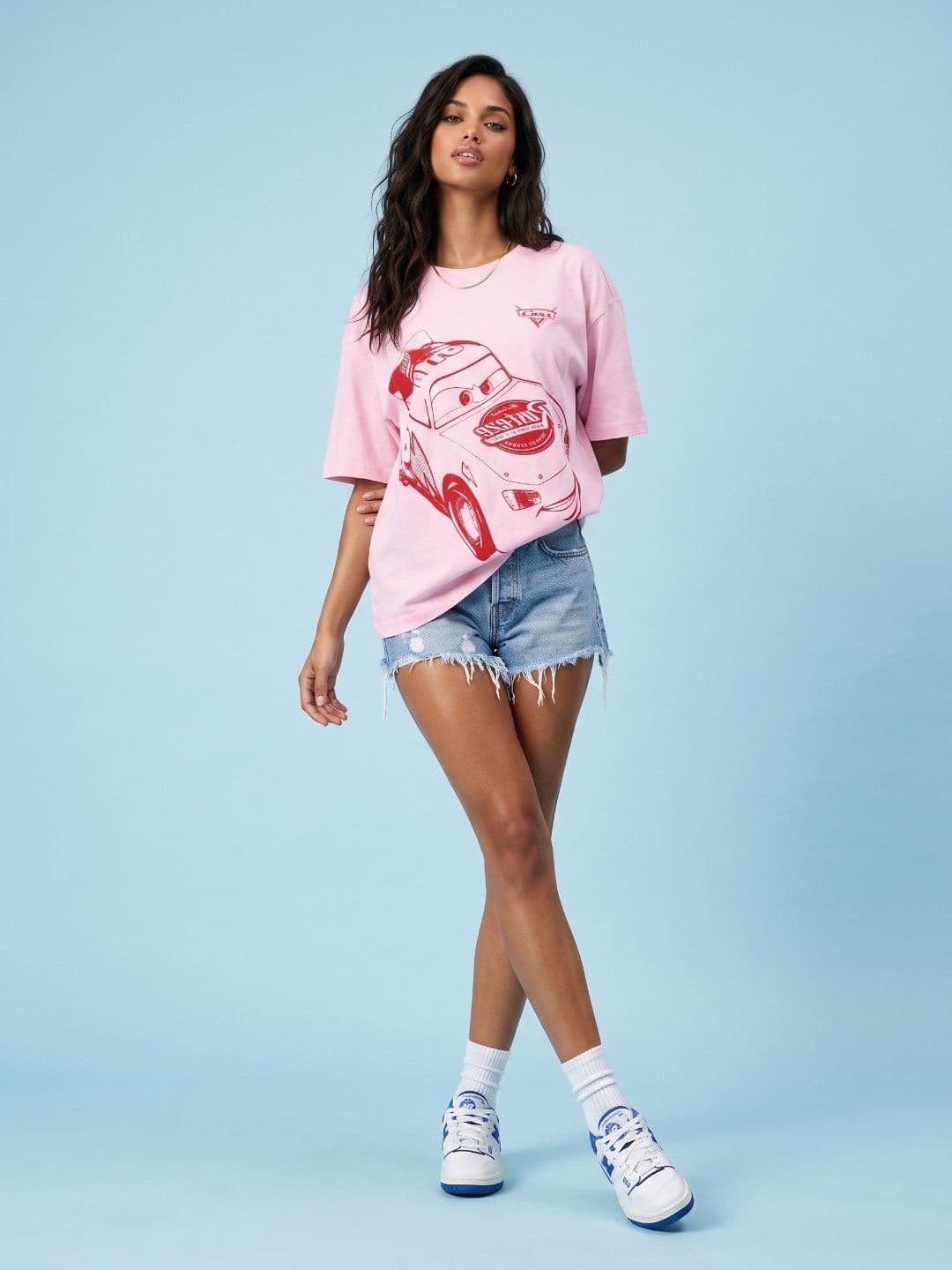 SPORT STREET by glitchez Graphic Printed Drop-Shoulder Sleeves Oversized T-shirt thumbnail 5