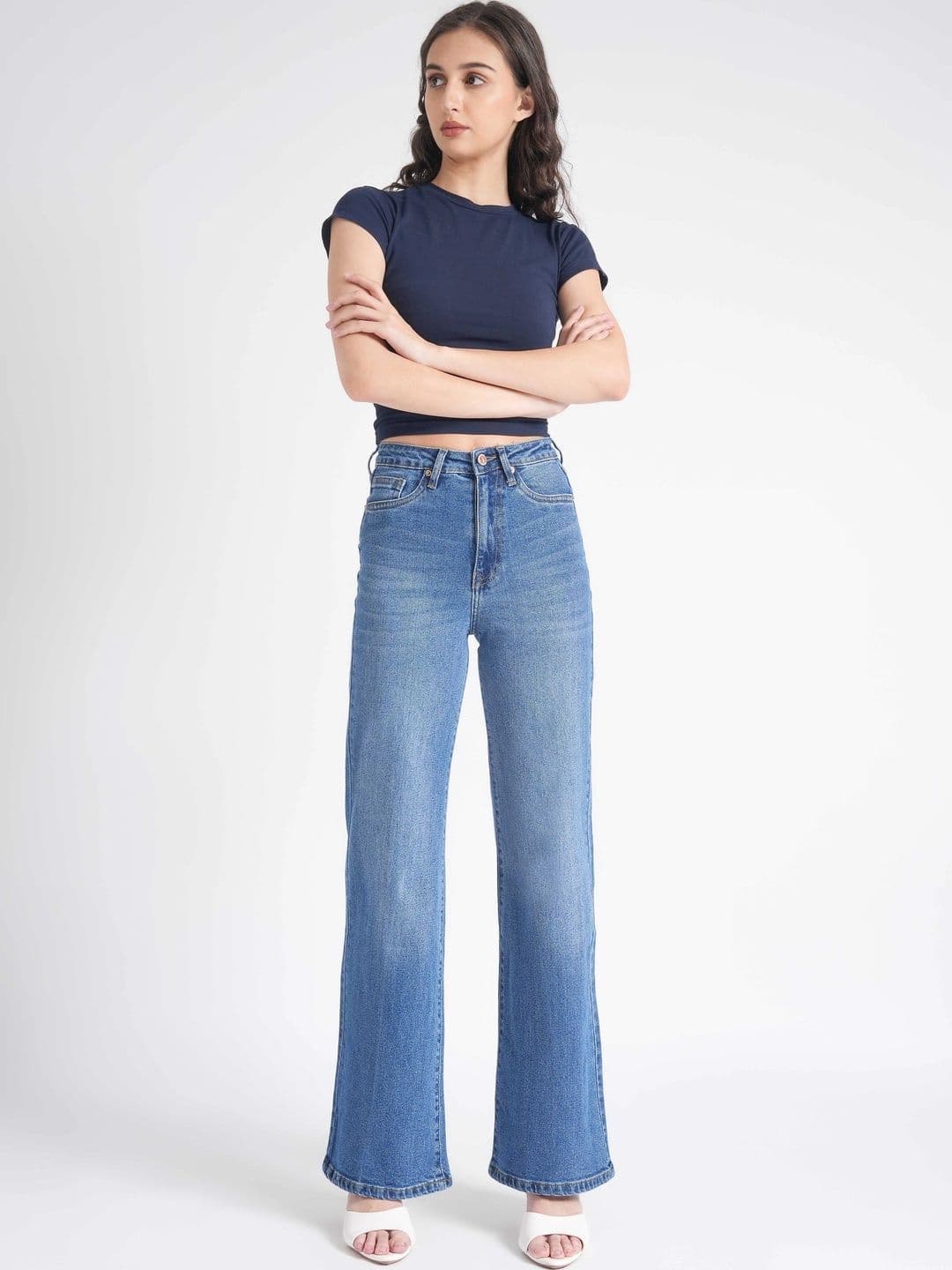Defrost Jeans Women Wide Leg High-Rise Stretchable Jeans thumbnail 3
