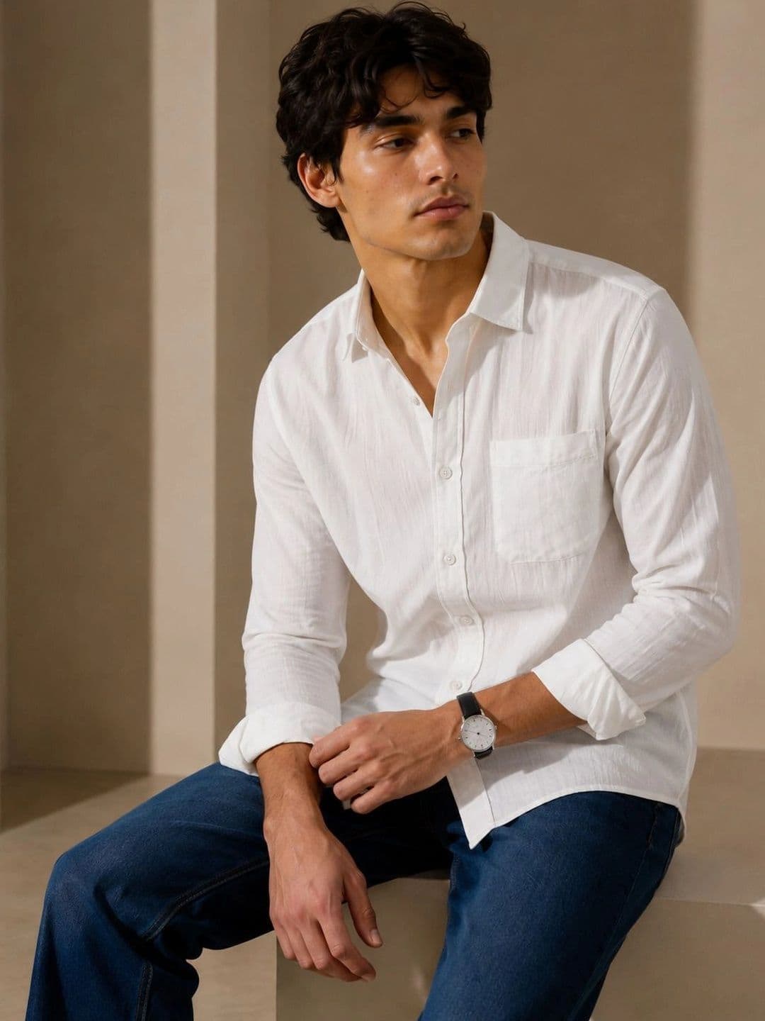 D'AVARRIO Men Relaxed Casual Shirt thumbnail 2