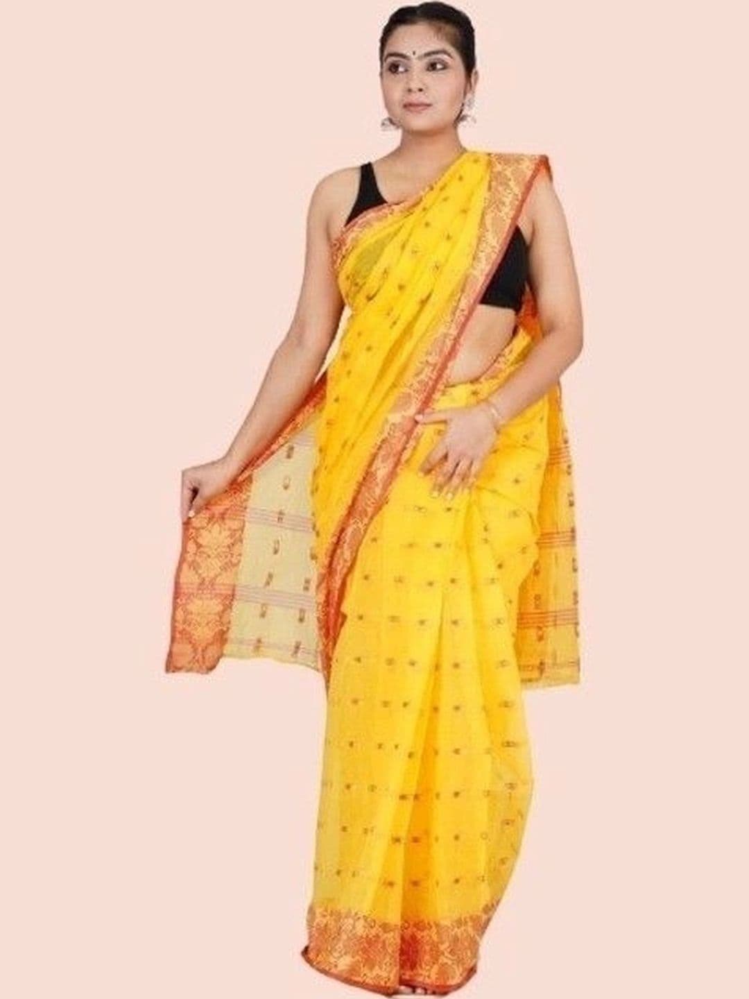TANTSHREE Woven Design Pure Cotton Saree - view 1