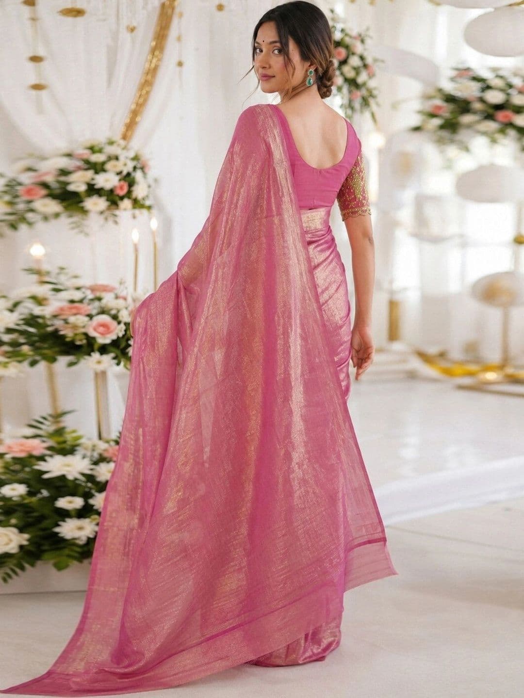 Satrani Tissue Saree thumbnail 6