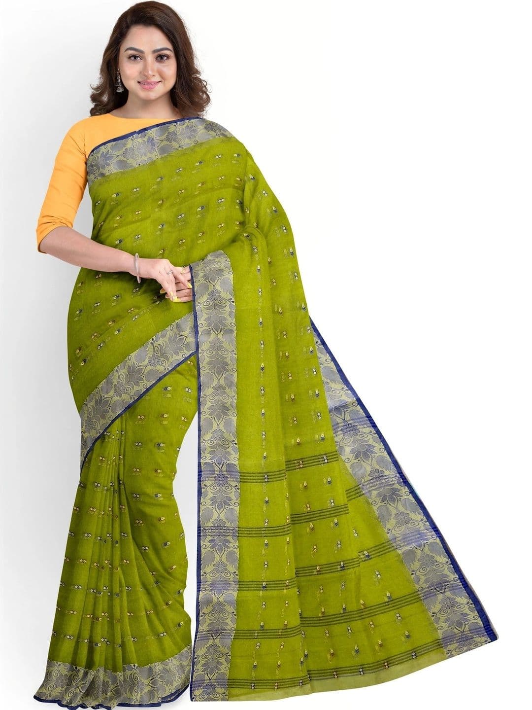 TANTSHREE Woven Design Pure Cotton Saree - view 1