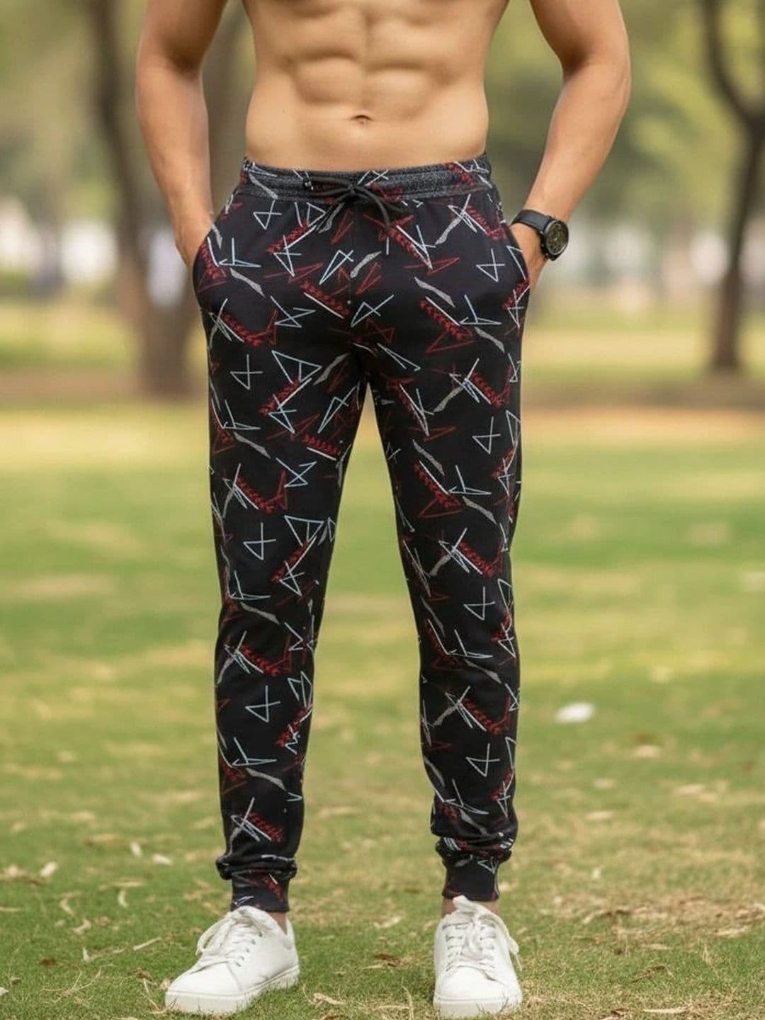 24 Street Men Jogger Mid-Rise Printed Jeans - view 1