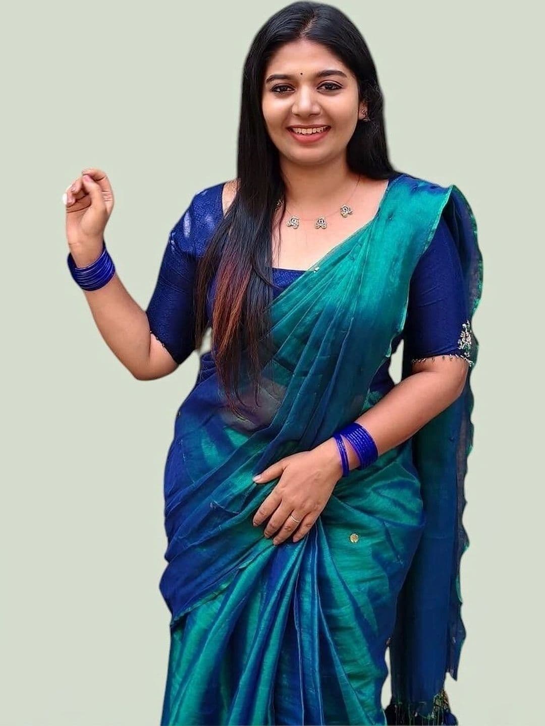 TANTSHREE Ombre Pure Cotton Saree thumbnail 2
