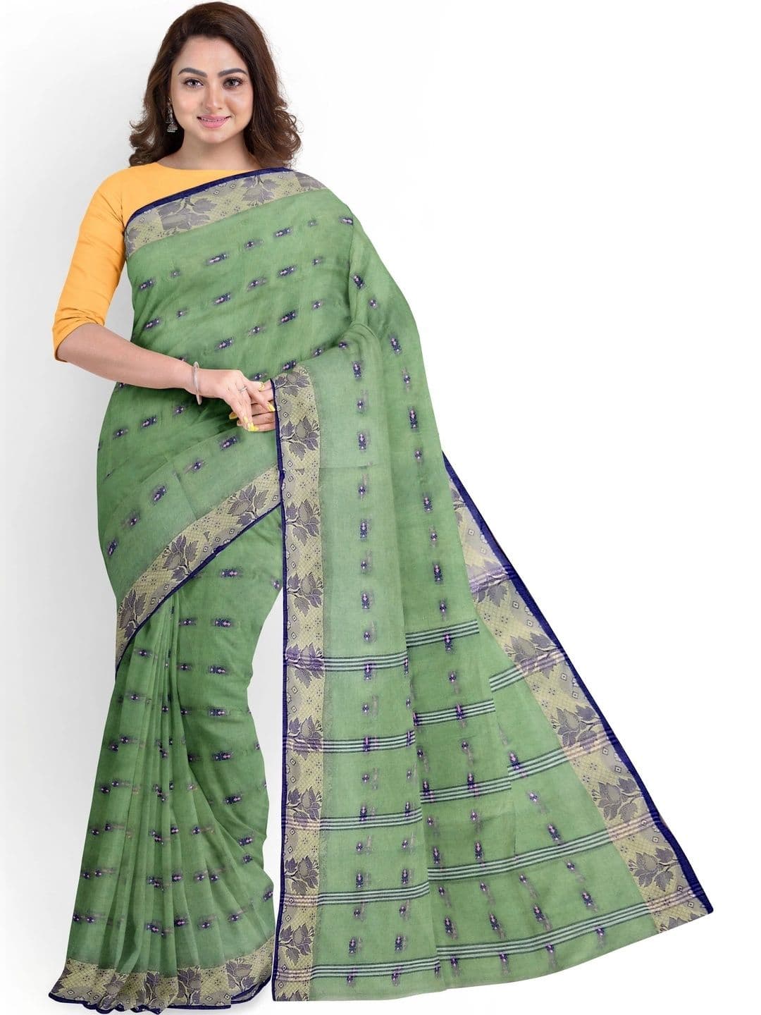 TANTSHREE Woven Design Pure Cotton Saree - view 1