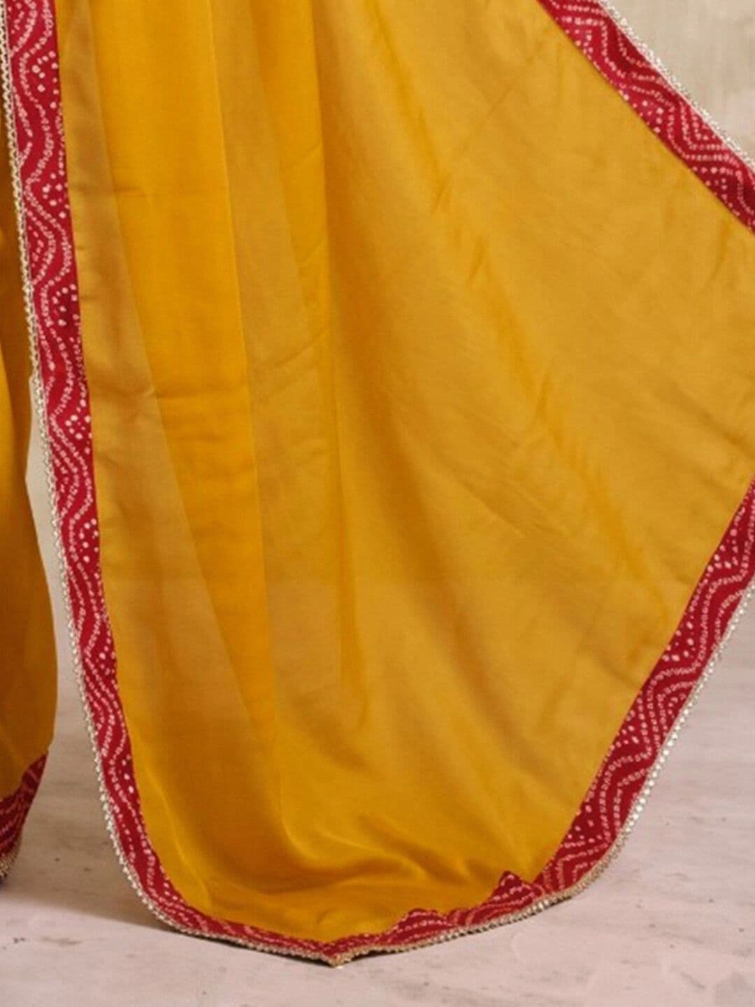 SAARA Bandhani Silk Blend Saree thumbnail 2