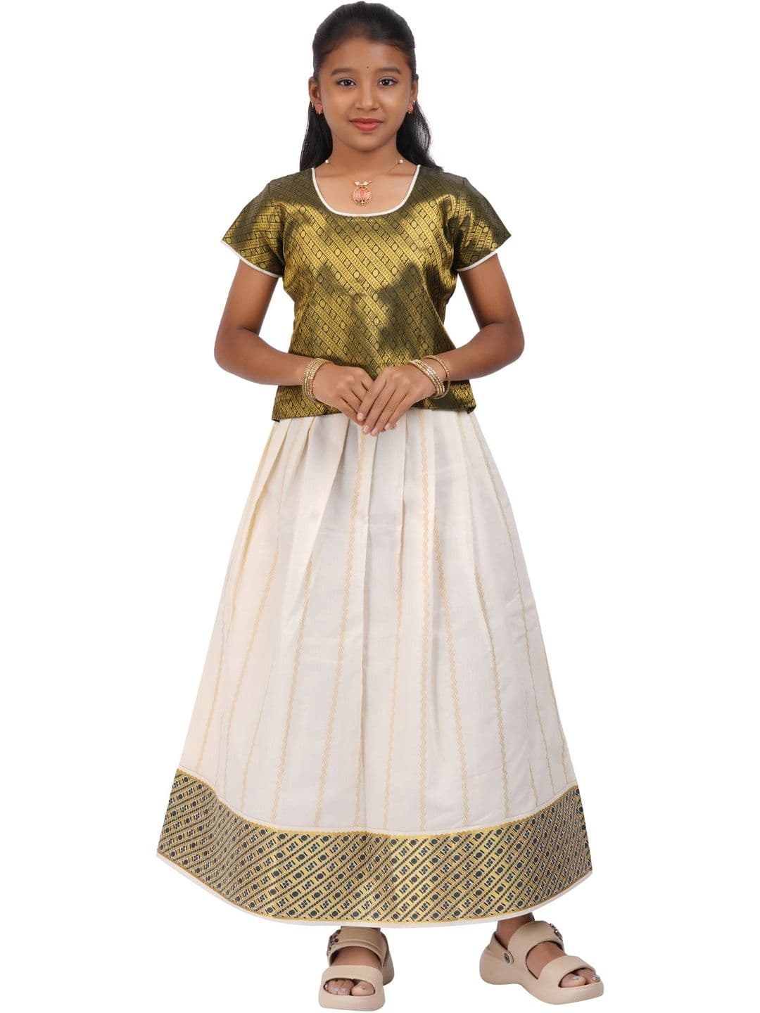 SKV ETHNIVERSE Girls Ready to Wear Lehenga & - view 1