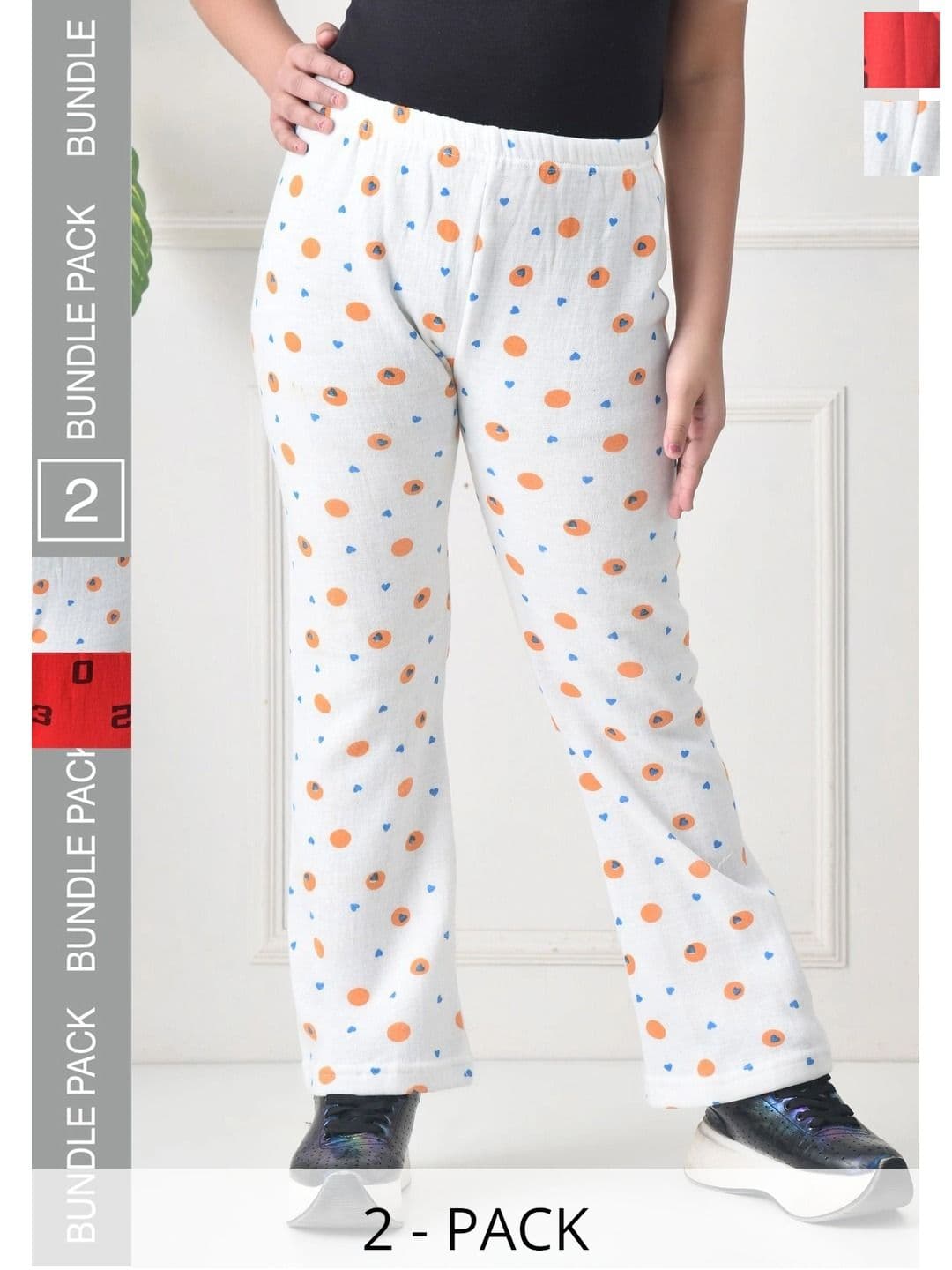 BAESD Girls 2 Printed Knitted Palazzos - view 1