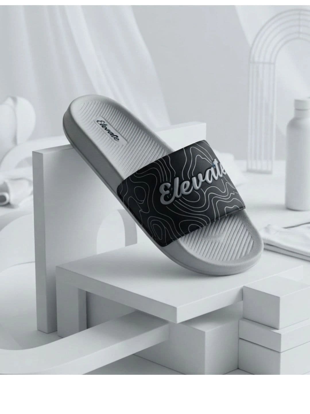 ELEVATE STEPS Men Printed Sliders - view 1