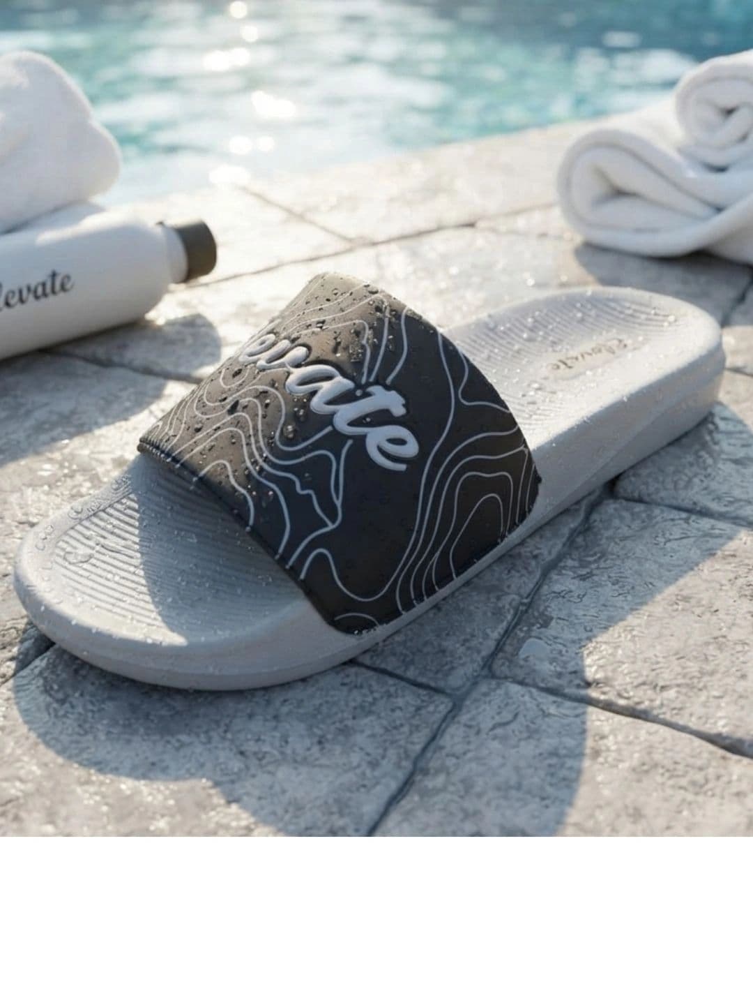 ELEVATE STEPS Men Printed Sliders thumbnail 3