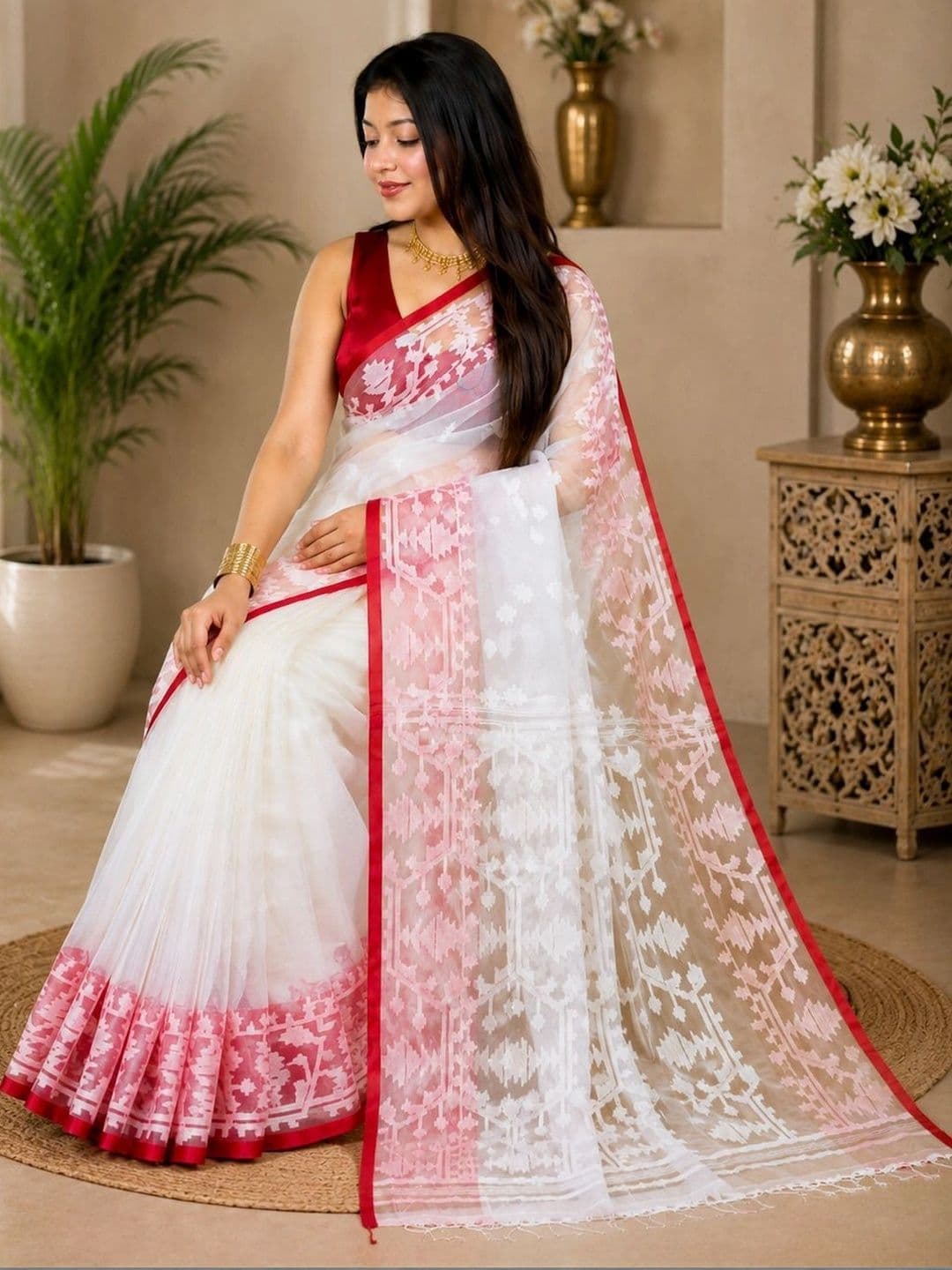 TANTSHREE Pure Cotton Saree thumbnail 5