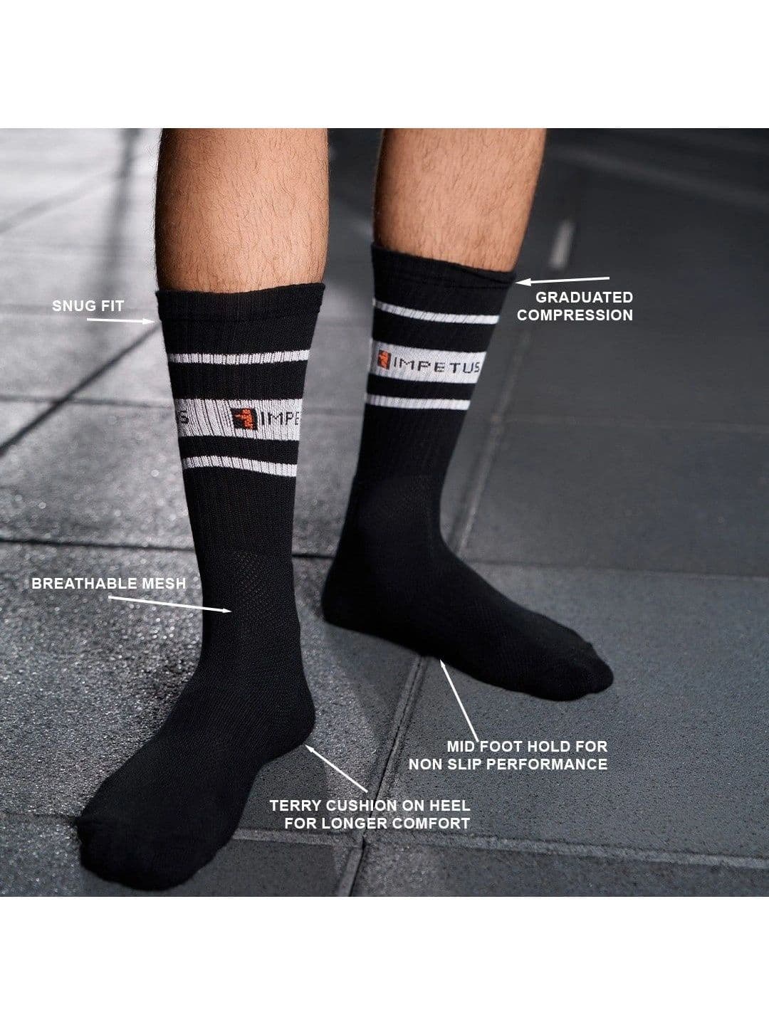 IMPETUS Men Pack of 3 Striped Above Ankle Socks thumbnail 5