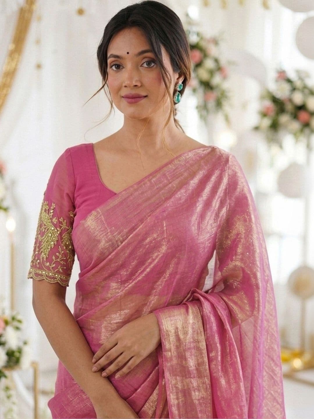 Satrani Tissue Saree thumbnail 3