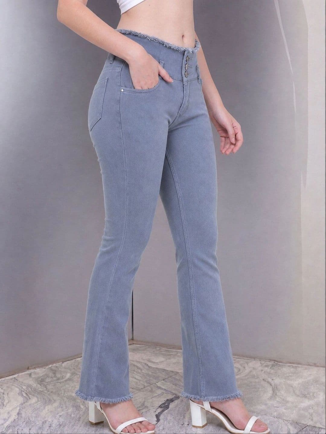 The Roadster Lifestyle Co High-Rise Bootcut Jeans thumbnail 2