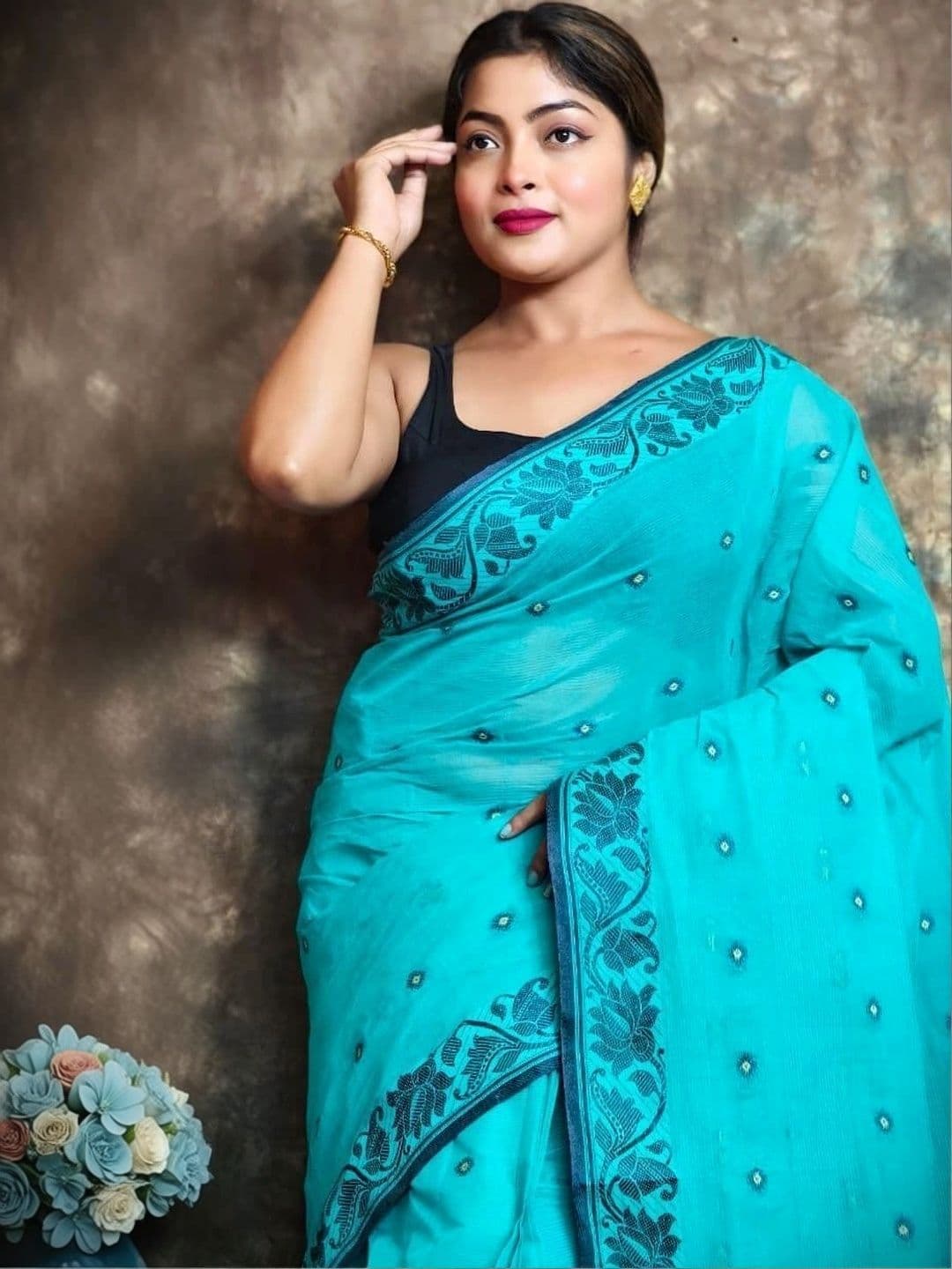 TANTSHREE Pure Cotton Saree thumbnail 3