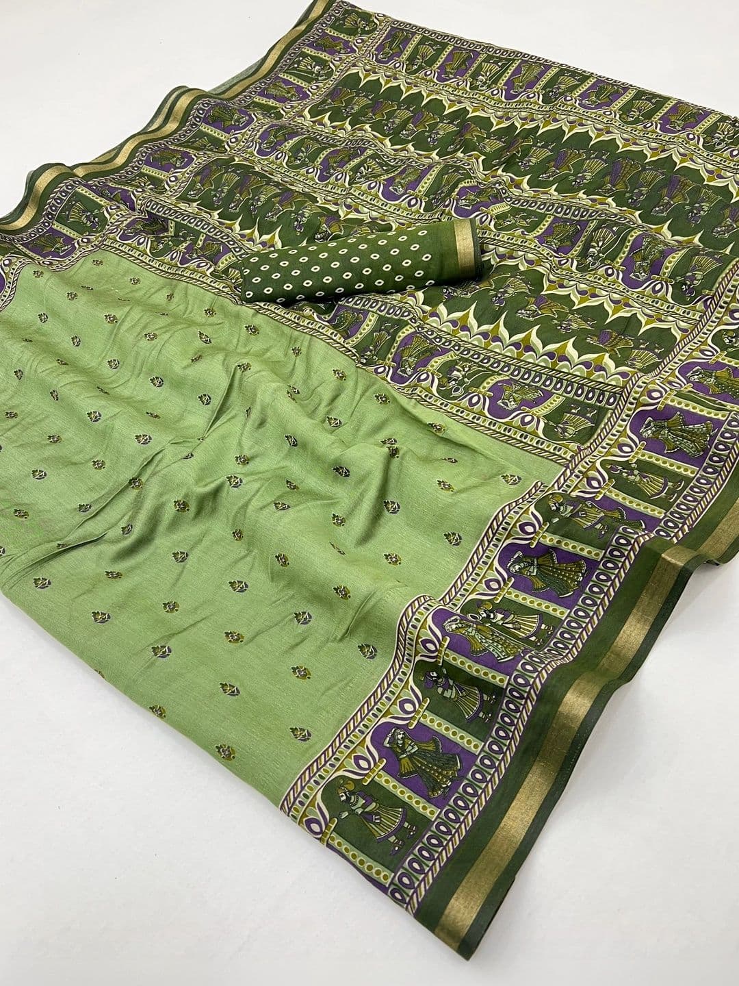 NARIVESH TRENDS Kalamkari Saree thumbnail 2