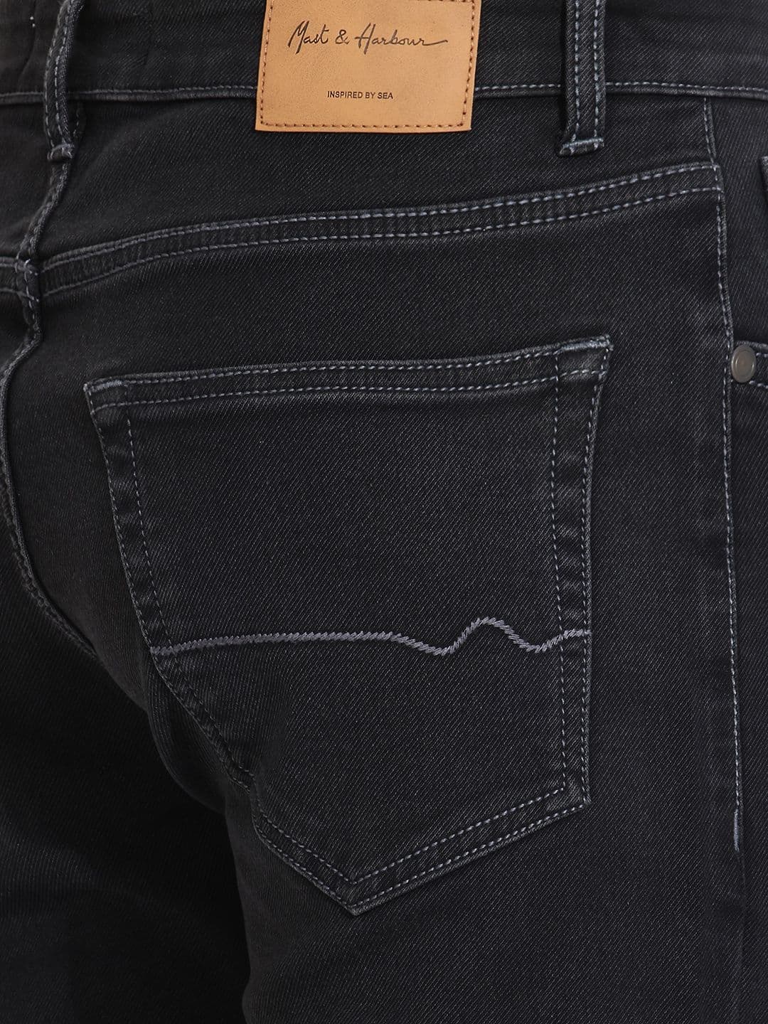 Mast & Harbour Men Bootcut Stretchable Jeans thumbnail 4