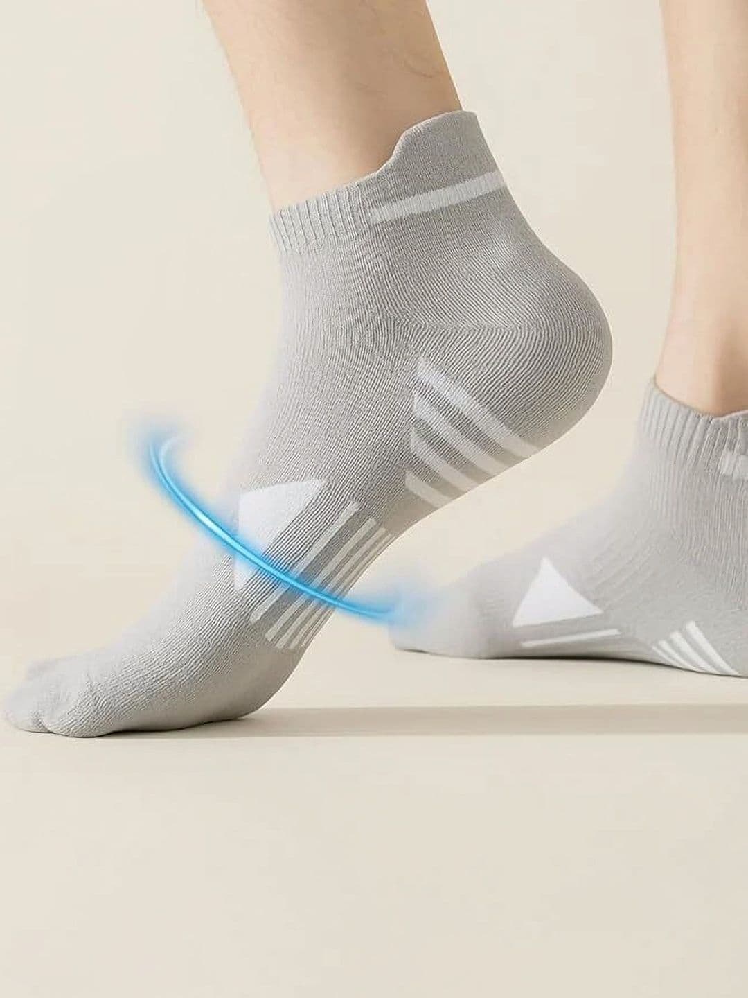 MERCEHIVE Men Pack of 5 Cotton Patterned Ankle Length Socks thumbnail 2