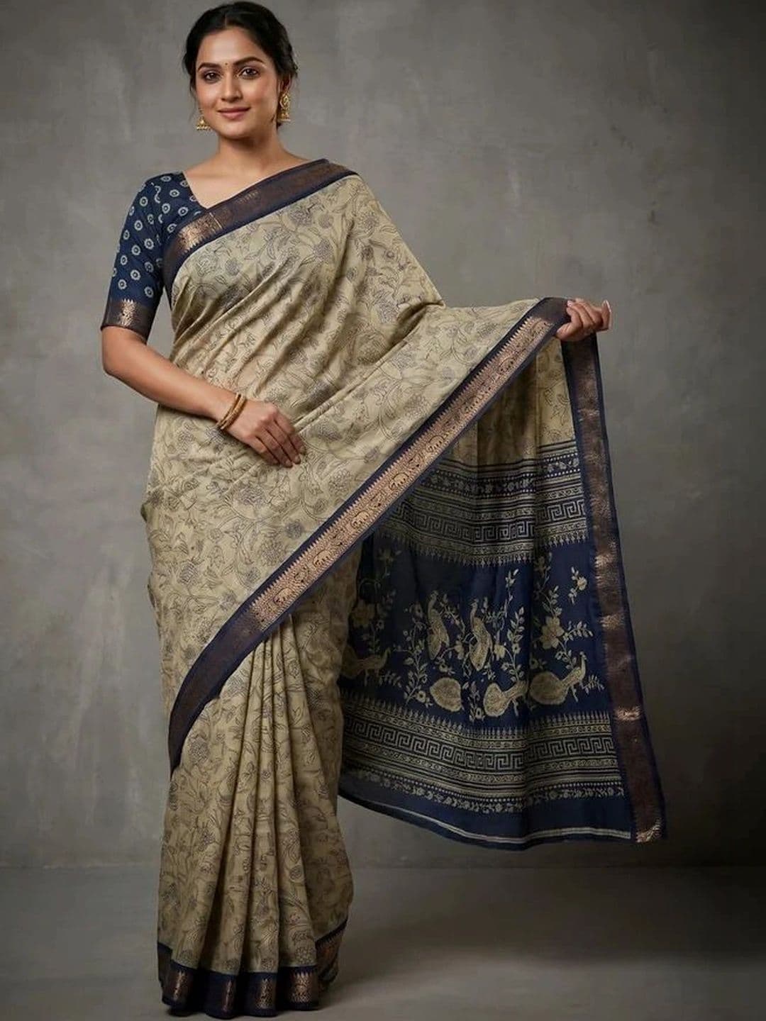 NARIVESH TRENDS Zari Saree - view 1