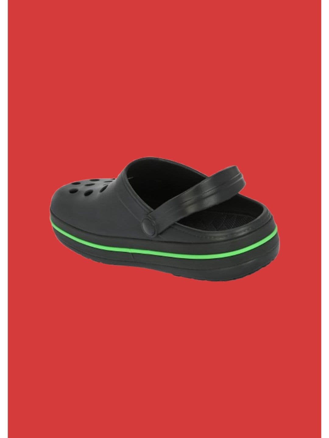 HRX by Hrithik Roshan Men Black & Green Rubber Clogs thumbnail 4