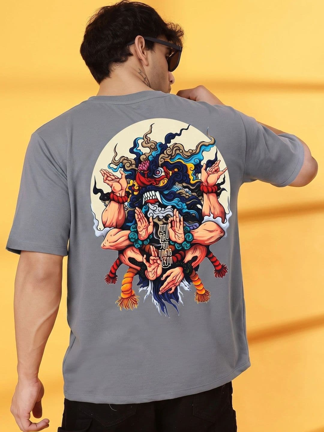 BAESD Men Printed Drop-Shoulder Sleeves T-shirt thumbnail 2