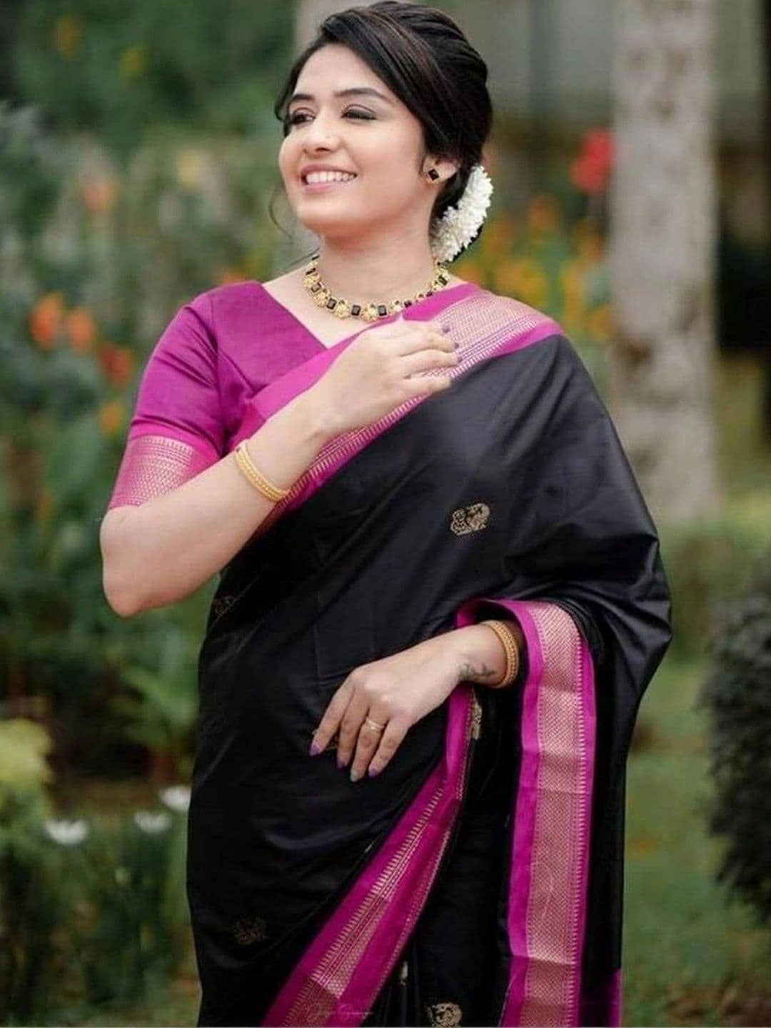 revika Woven Design Zari Art Silk Designer Kanjeevaram Saree - view 1