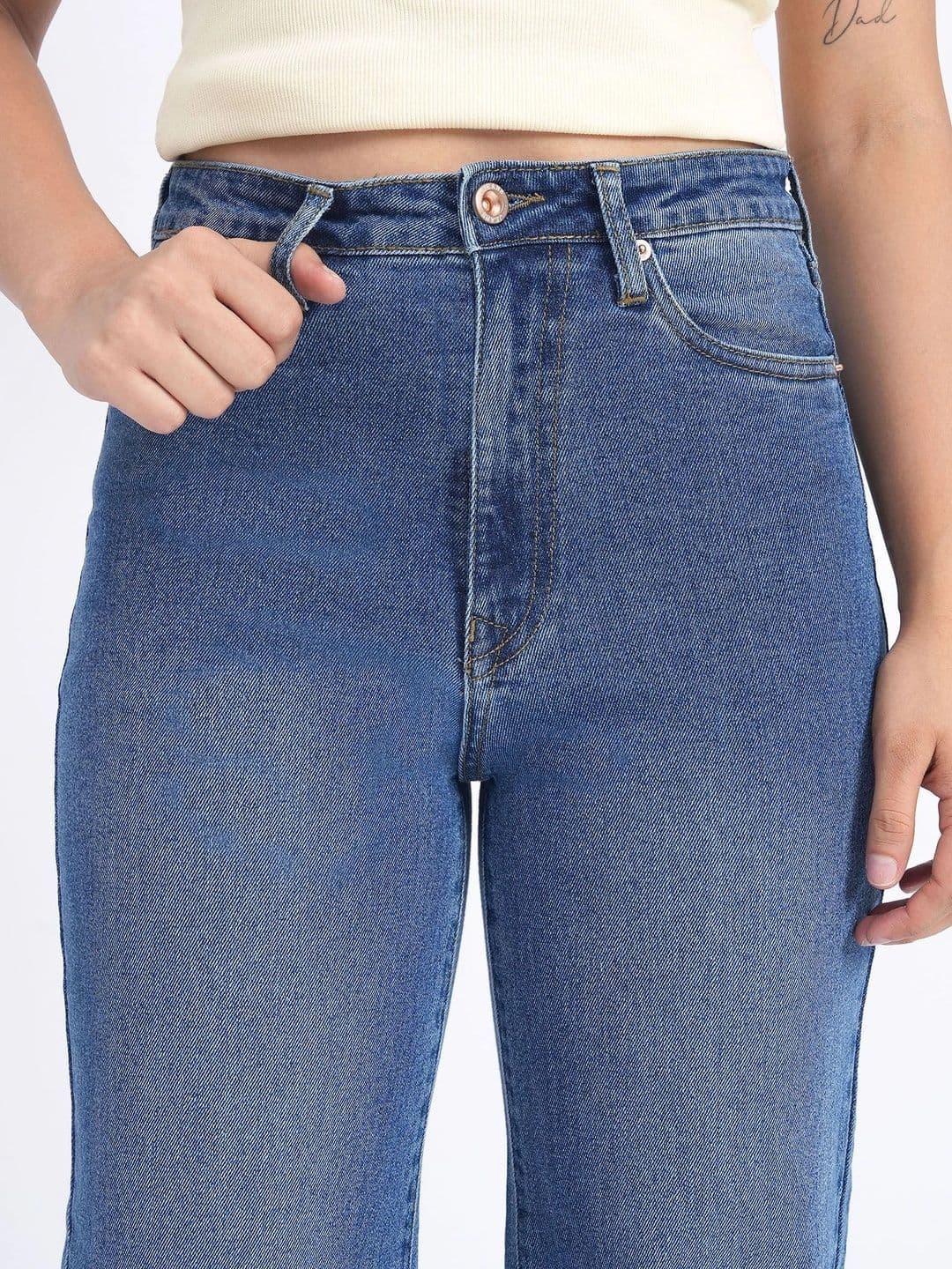 Defrost Jeans Women Wide Leg High-Rise Stretchable Jeans thumbnail 4