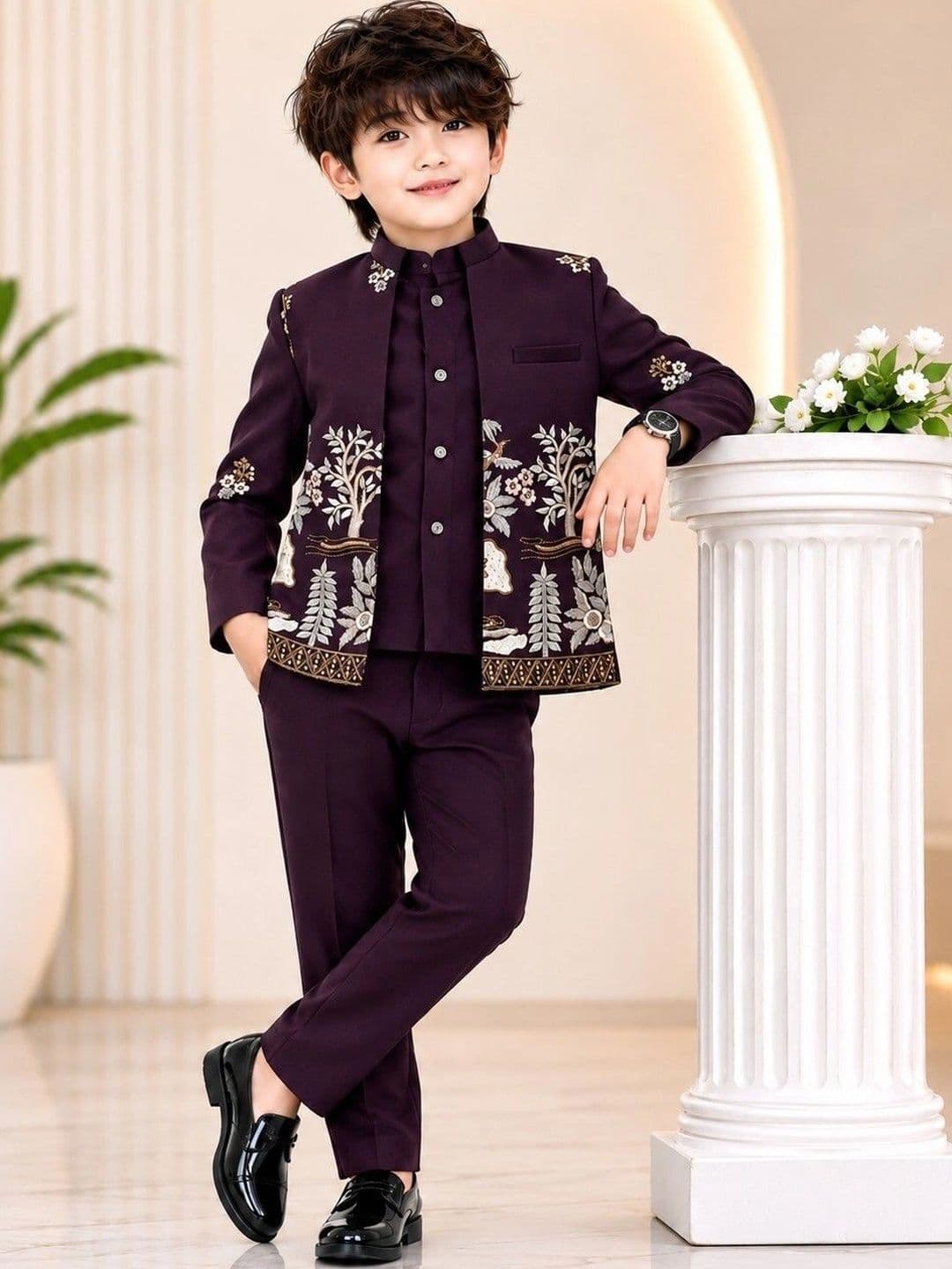 ELITE TRENDZZ Boys Embroidered Sherwani Set - view 1