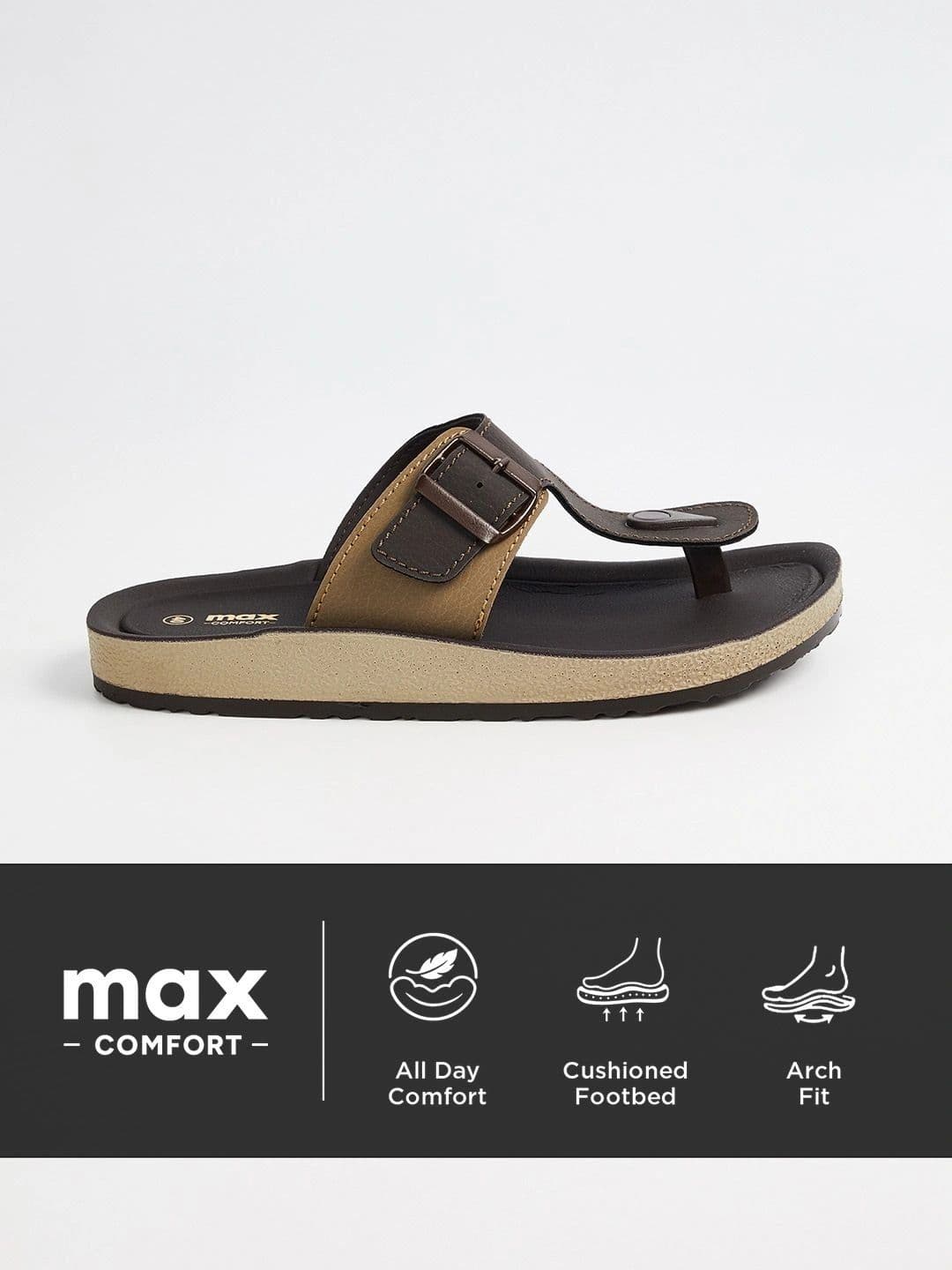 max Men Colourblock T-strap Sandals Sandals thumbnail 2