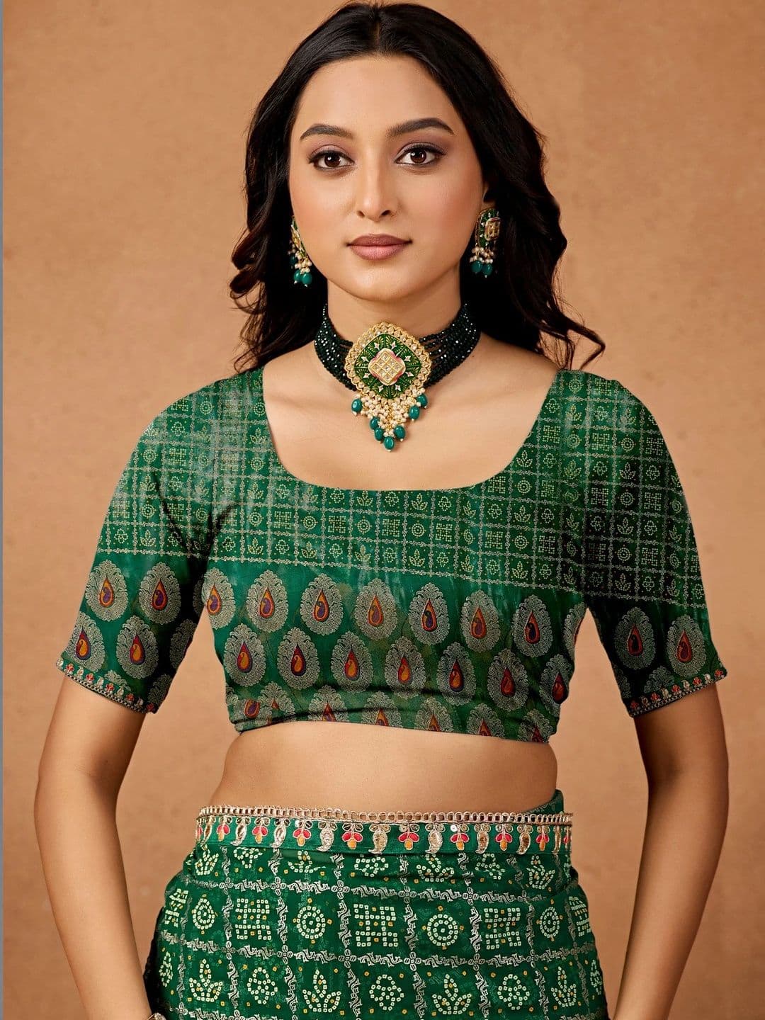 Nayanthara Trends Bandhani Poly Georgette Designer Bandhani Saree thumbnail 3