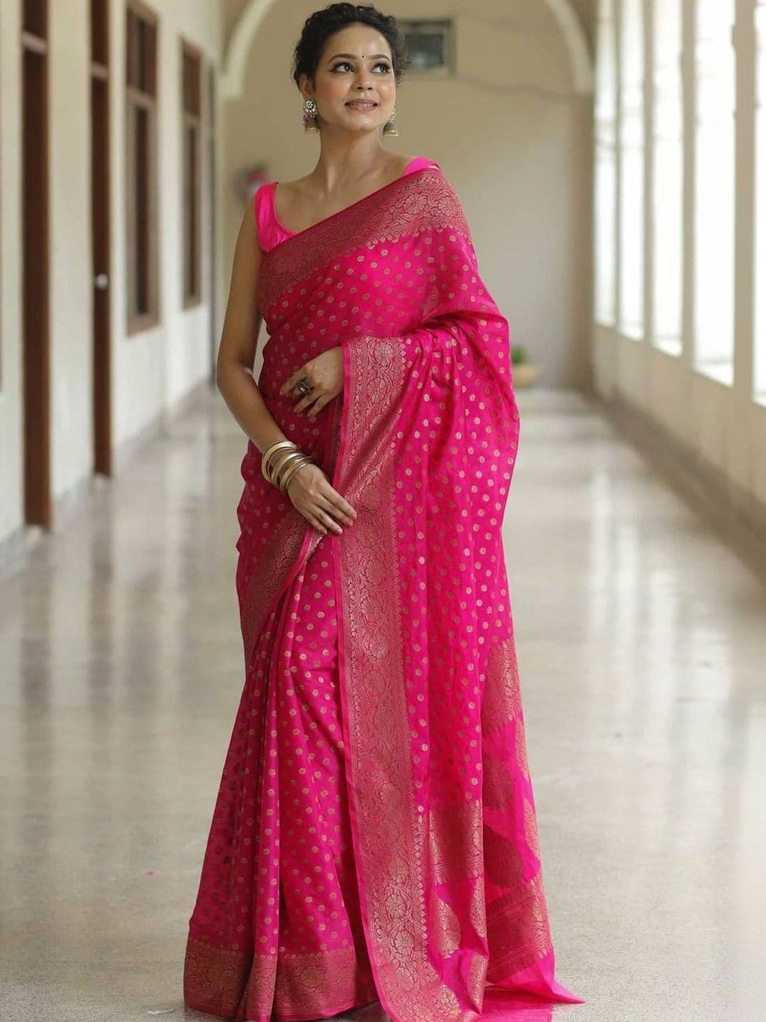 The Loomira Woven Design Zari Art Silk Banarasi Saree - view 1