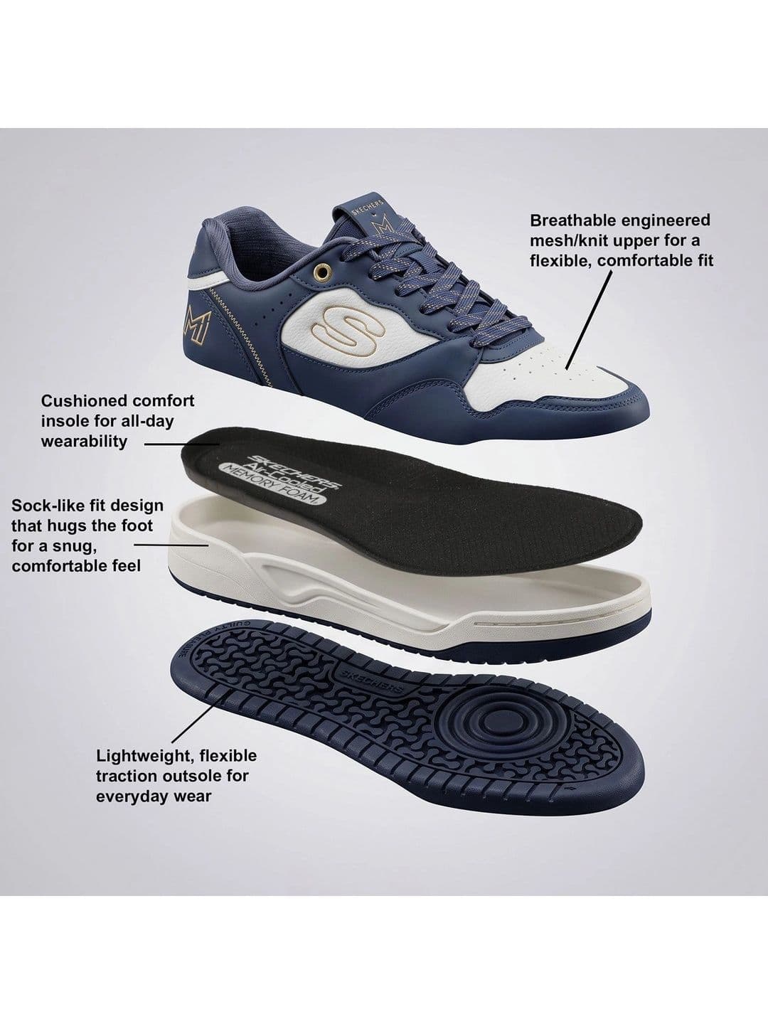Skechers Men Walking Non-Marking Shoes thumbnail 5