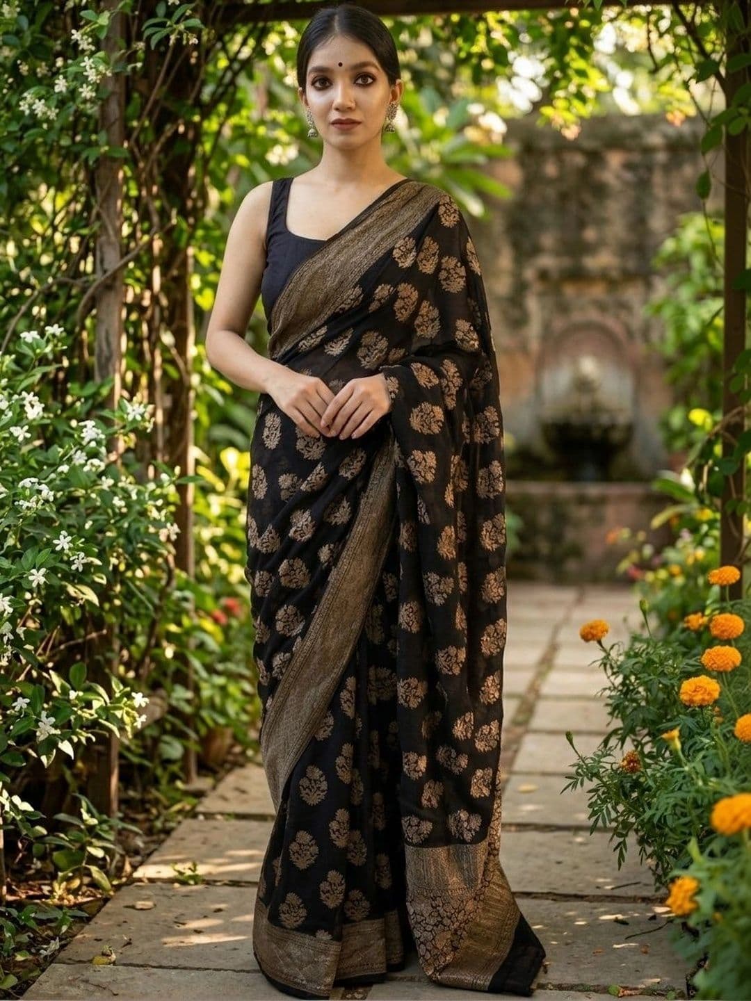 MITAL ENTERPRISE Woven Design Zari Art Silk Saree - view 1