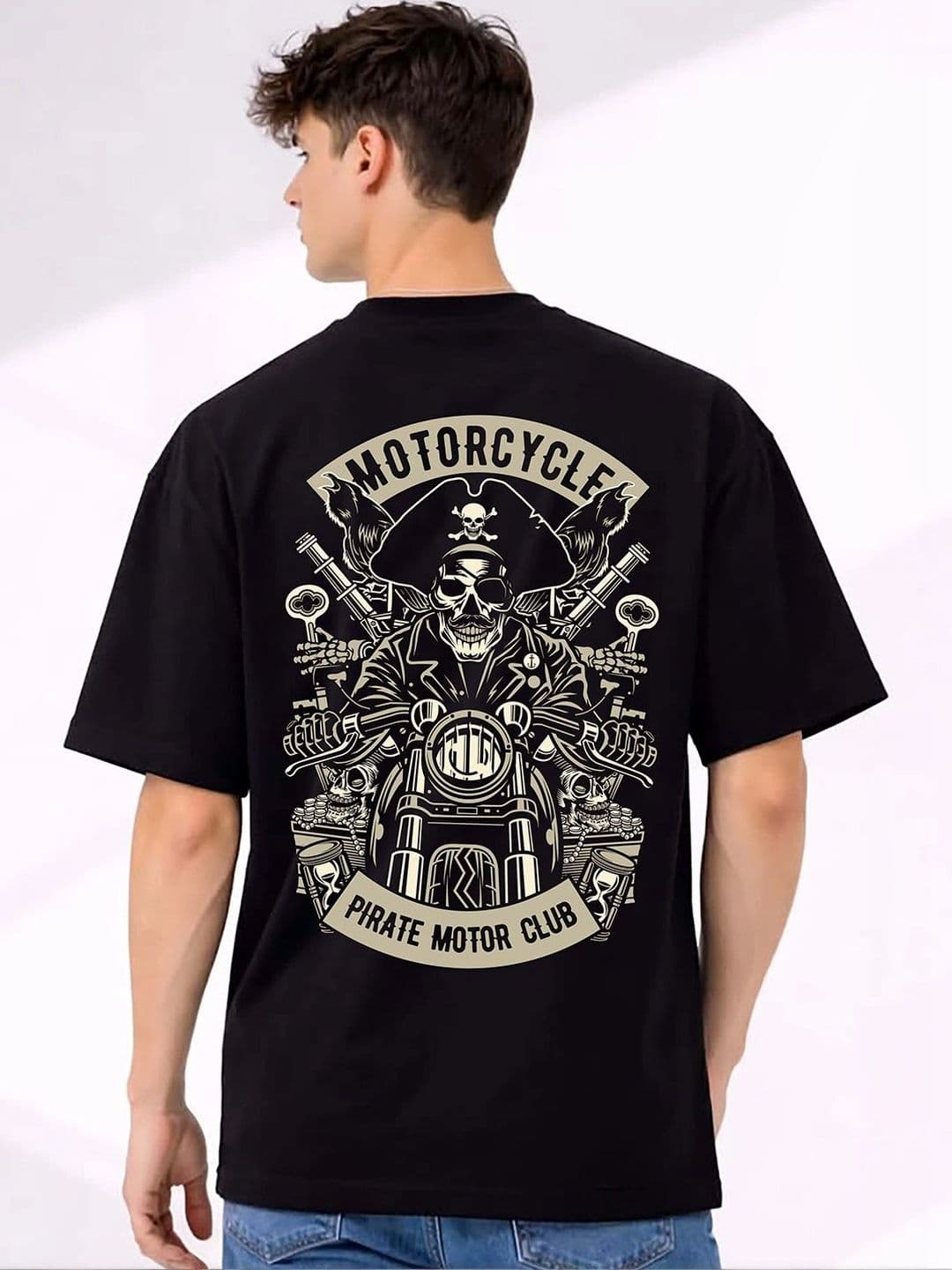 Mast & Harbour Men Printed Drop-Shoulder Sleeves T-shirt thumbnail 2