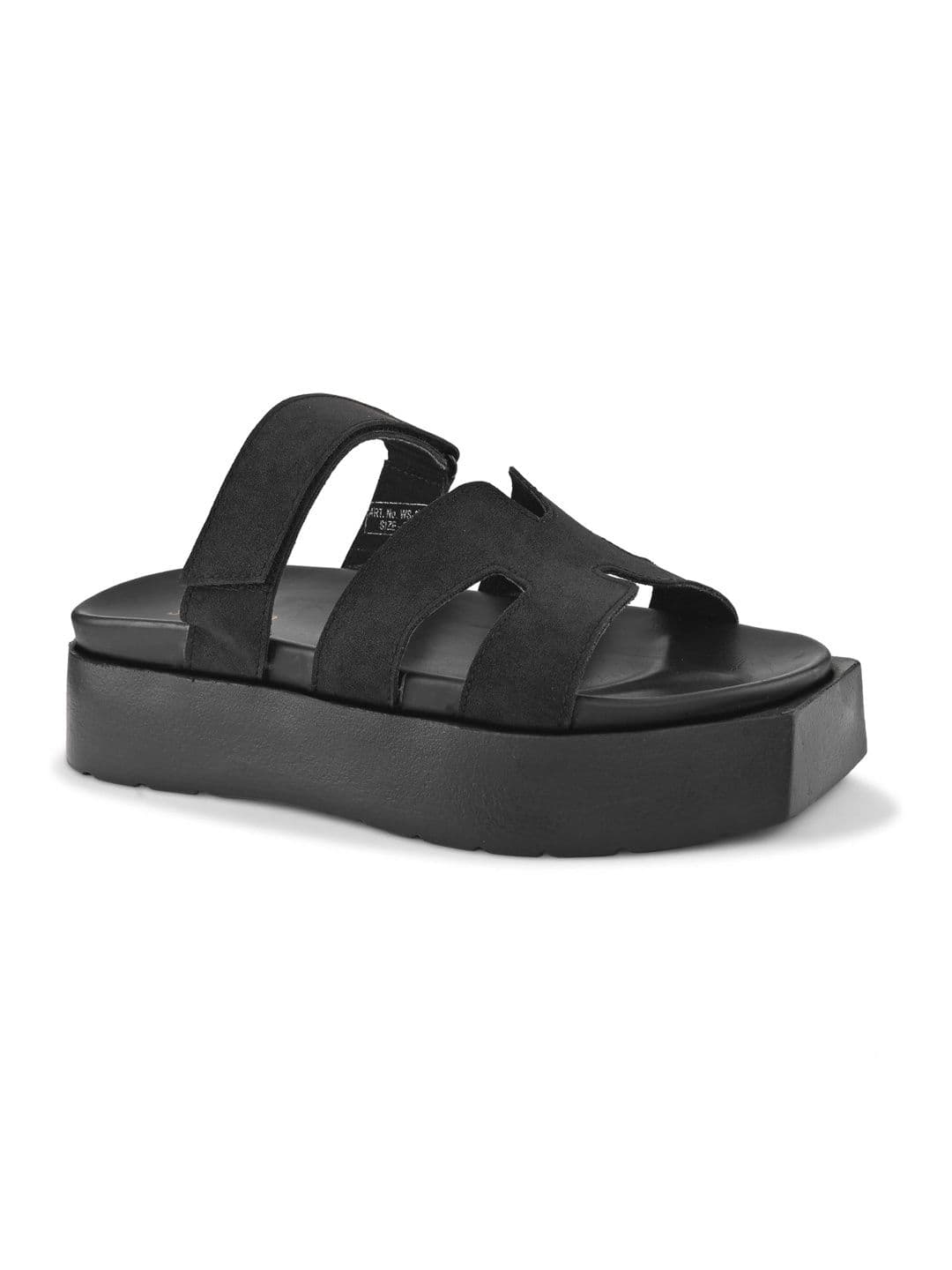 San Frissco Men Black Casual Wide Strap Sandals with Cushioned Footbed and Chunky Sole thumbnail 2