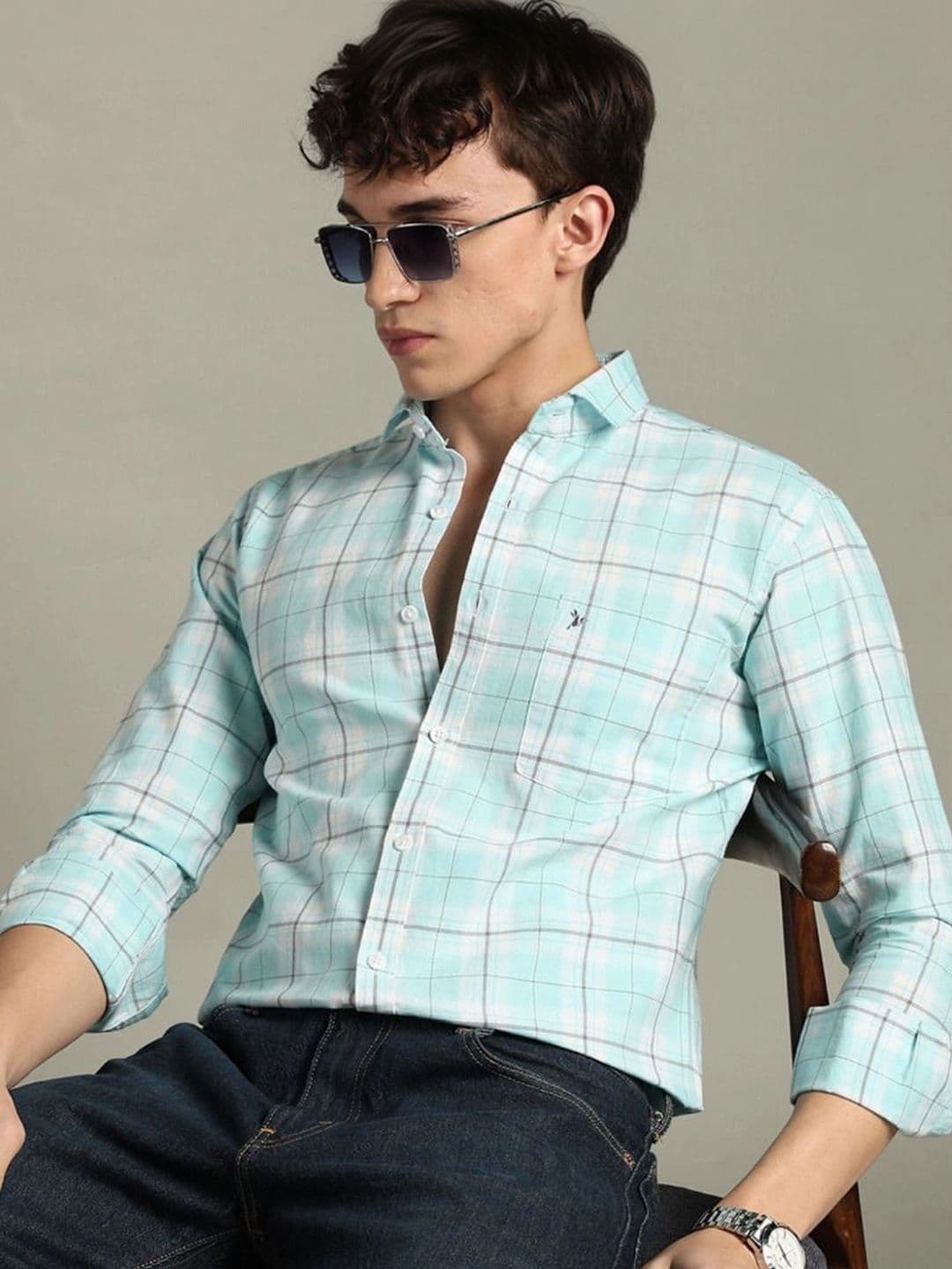 BLUEISLAND Men Comfort Checked Casual Shirt thumbnail 4