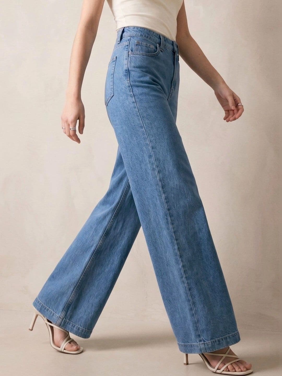 Outzidr Women Relaxed Fit Mid-Rise Jeans thumbnail 4
