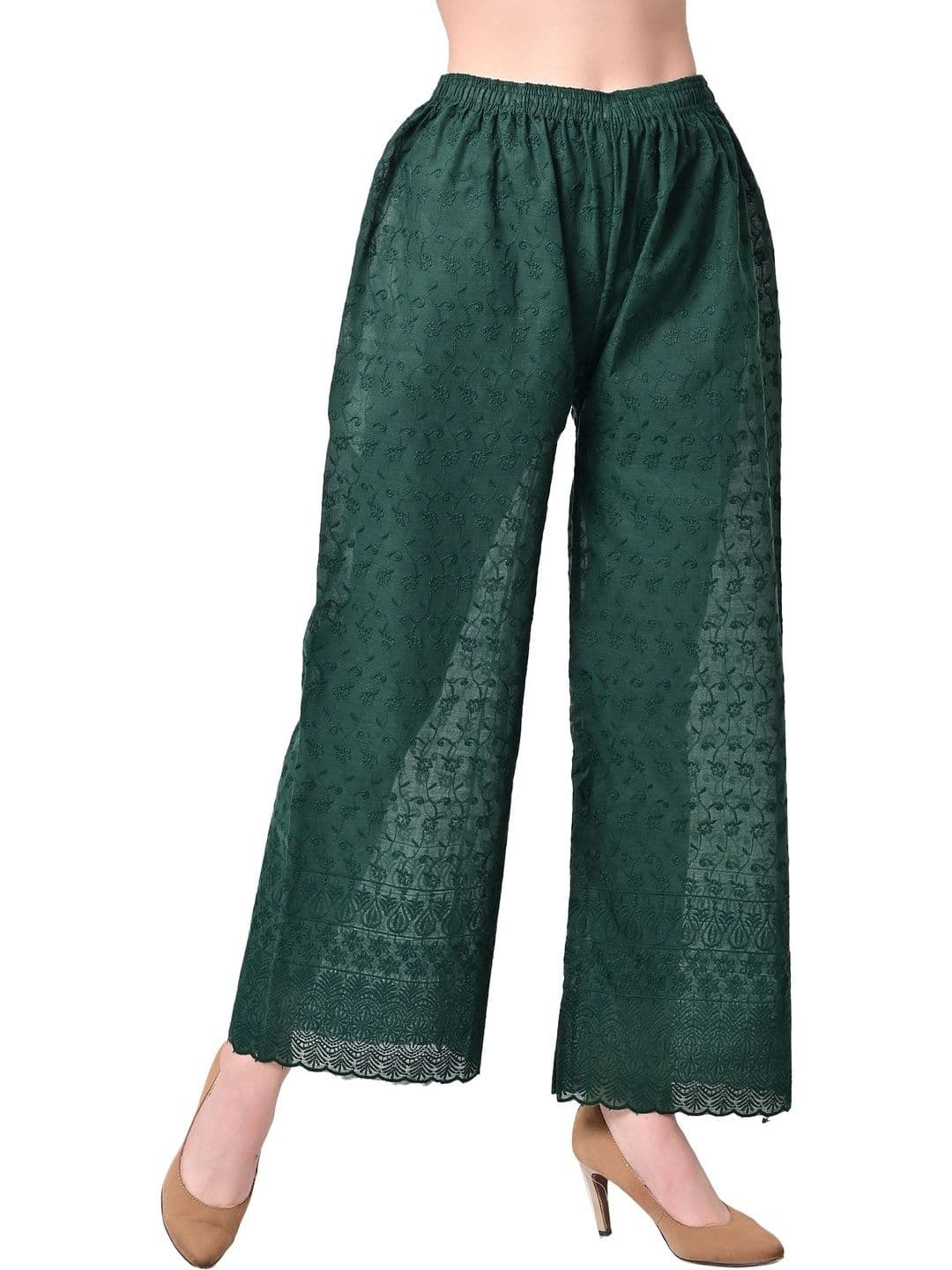 FusFus Women Ethnic Motifs Embroidered Ethnic Palazzos - view 1
