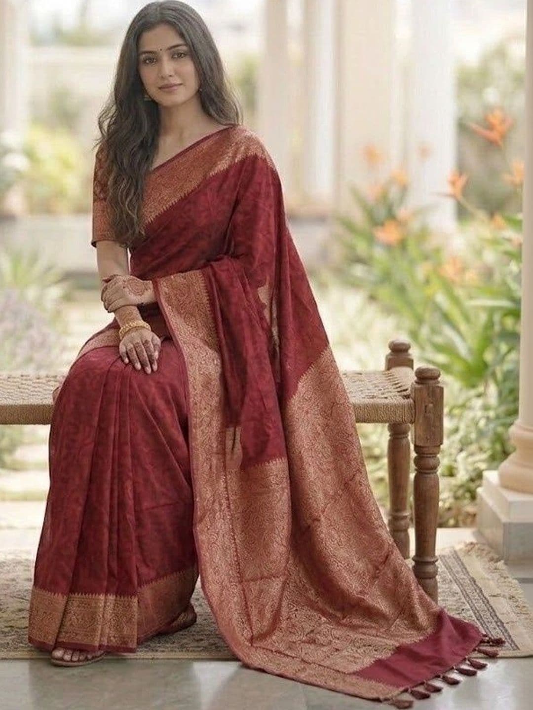 MITAL ENTERPRISE Zari Art Silk Saree thumbnail 2