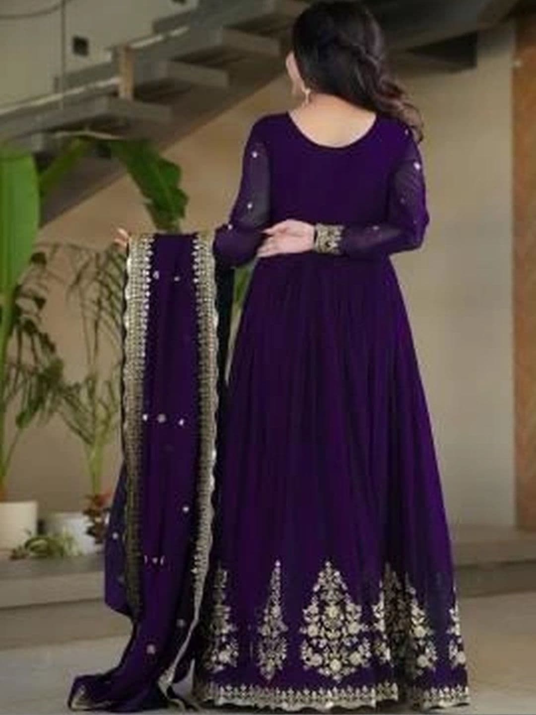 all about you Women Floral Embroidered Empire Mirror Work Kurta with Pyjamas & Dupatta thumbnail 6