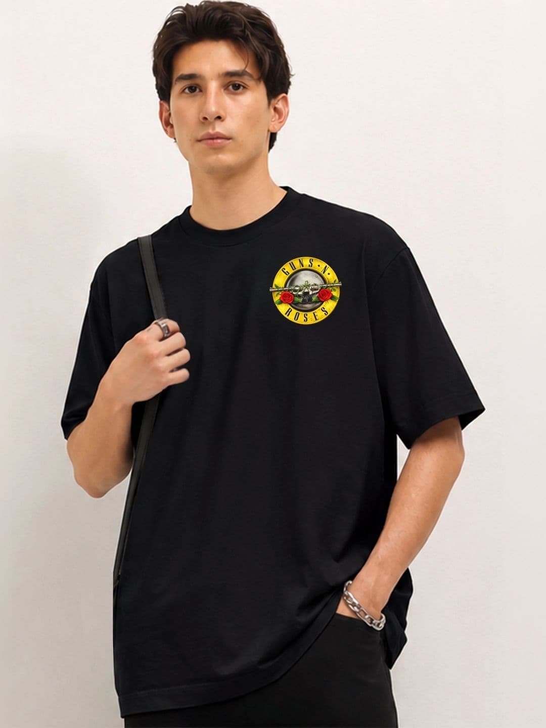 Moda rapido X TOGS & TERRE Men Printed Drop-Shoulder Sleeves Organic Cotton Blend T-shirt - view 1
